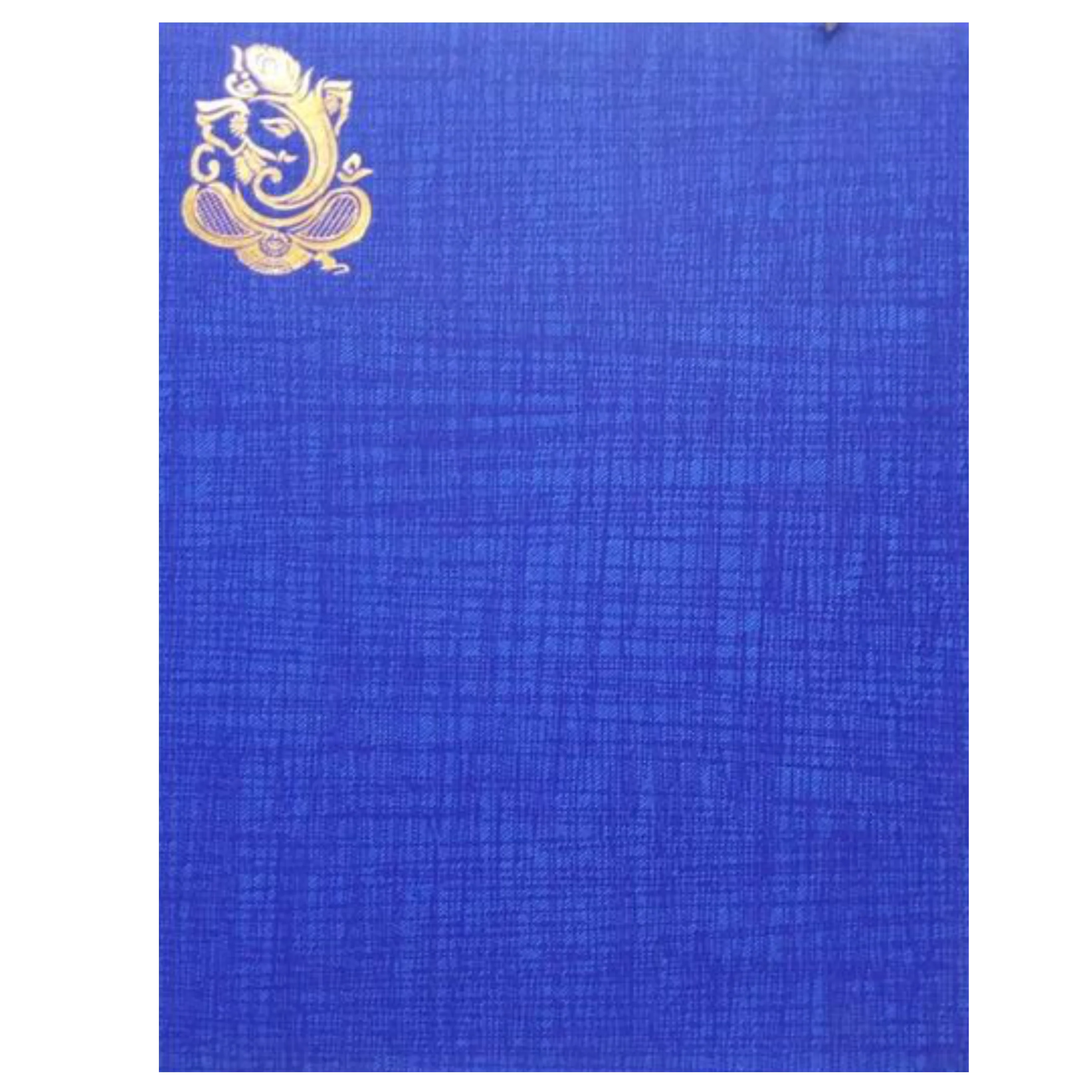 Dashing Blue Shading With Cut Design Ganesha Wedding Card-KNCW19BG - Image 4