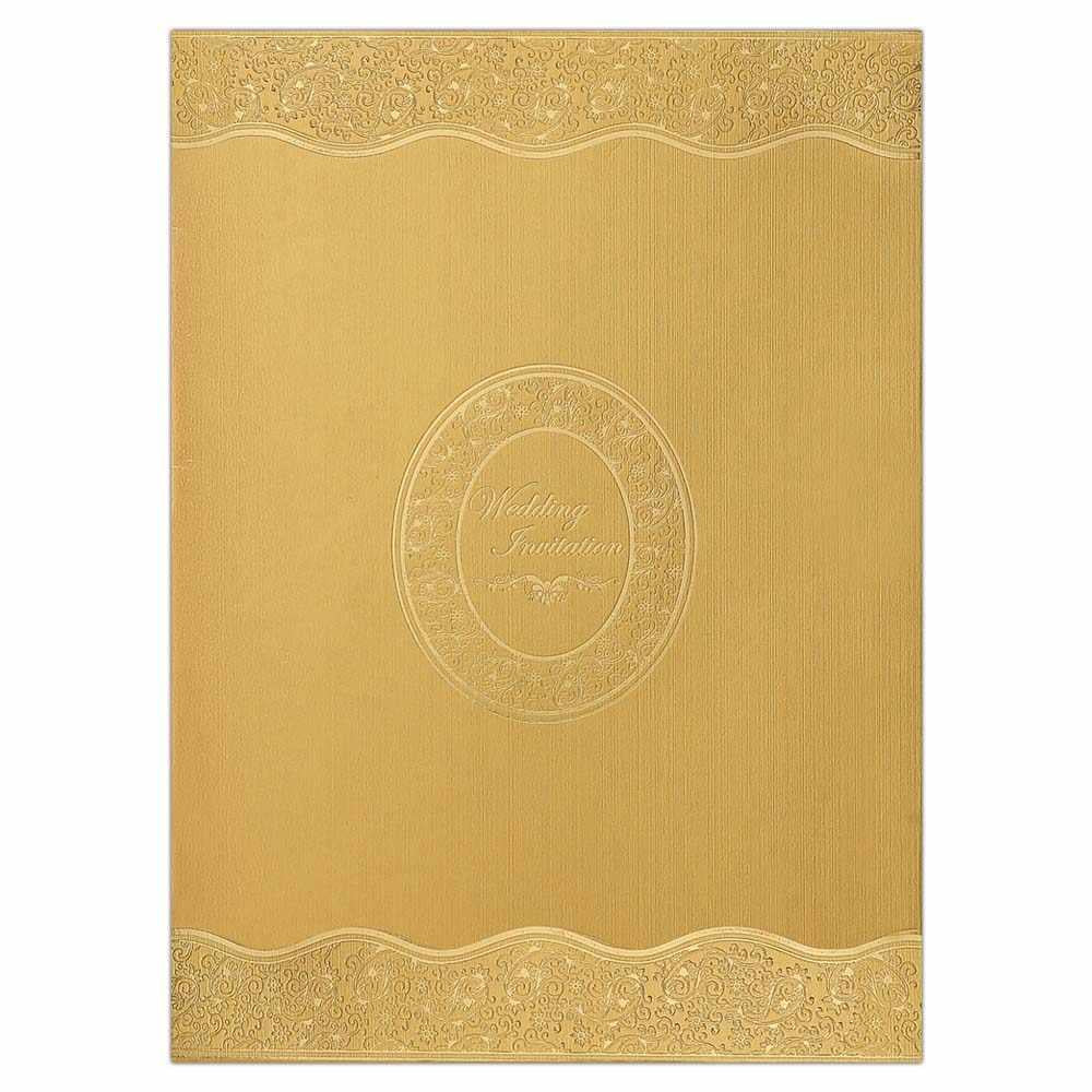 Dashing Gold Color With Wedding Invitation Card-KNK3054 - Image 3