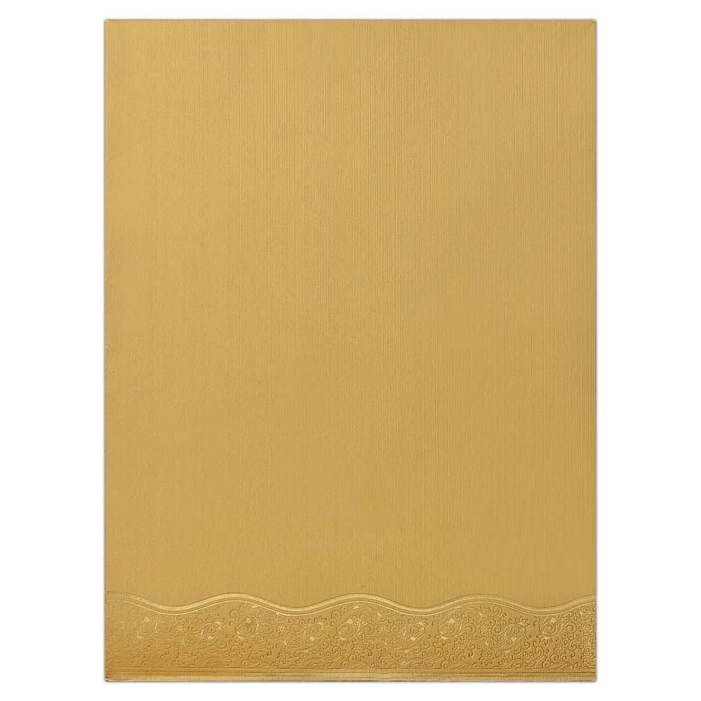 Dashing Gold Color With Wedding Invitation Card-KNK3054 - Image 4
