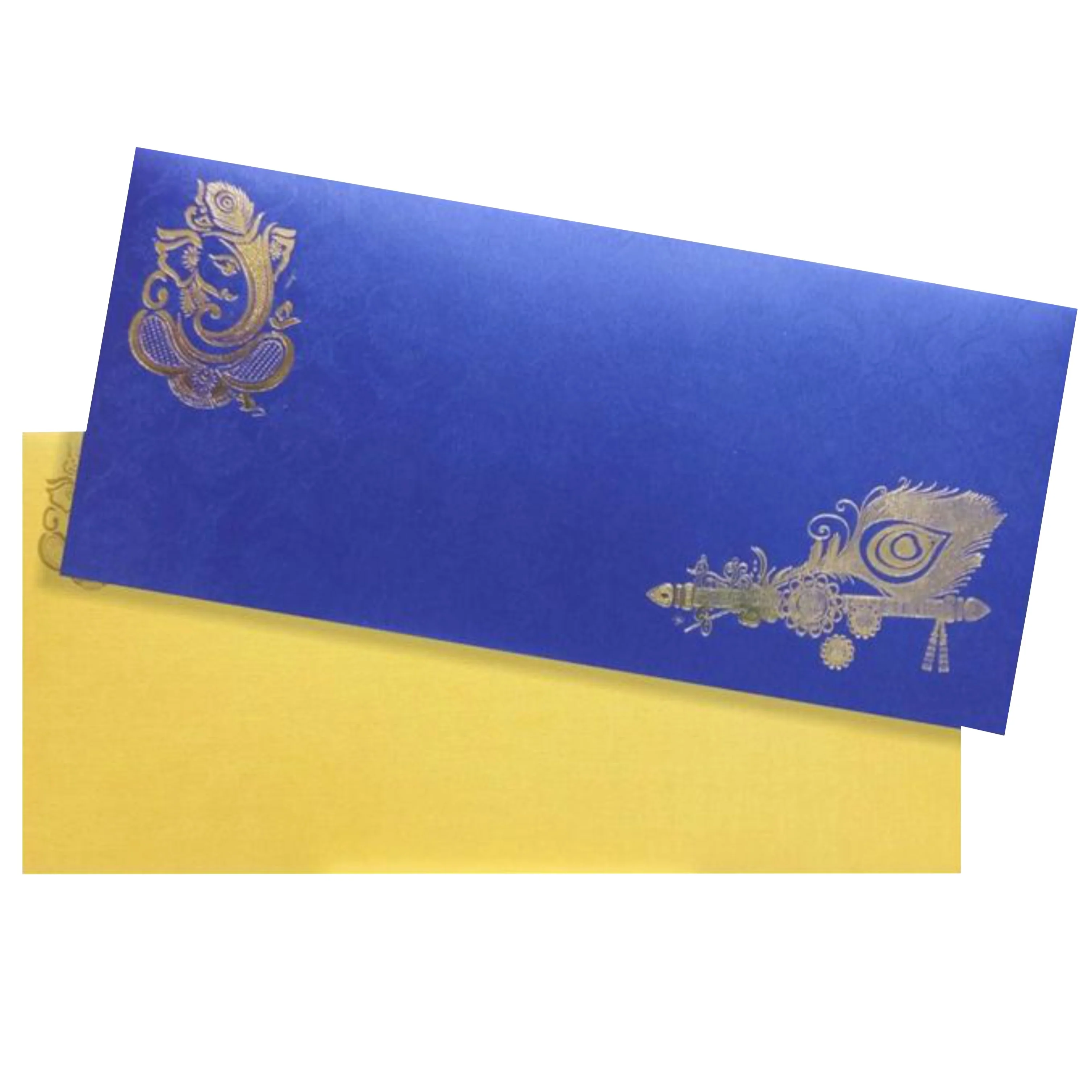 Blue Ganesha Invitation Card-KNJG08BG - Image 2