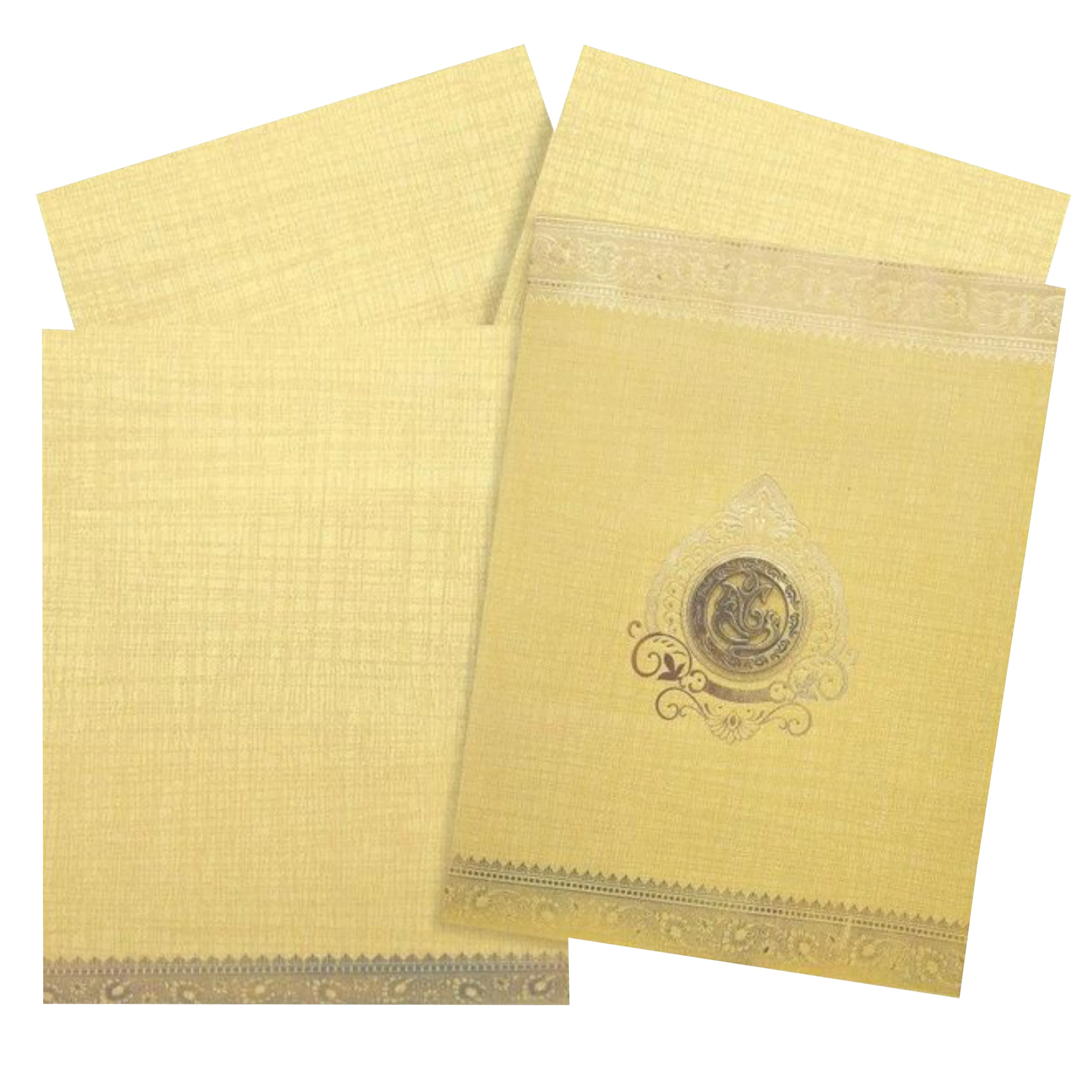 Brown Gold Jumbo Metallic Impressive Design In Gold-KNK50122