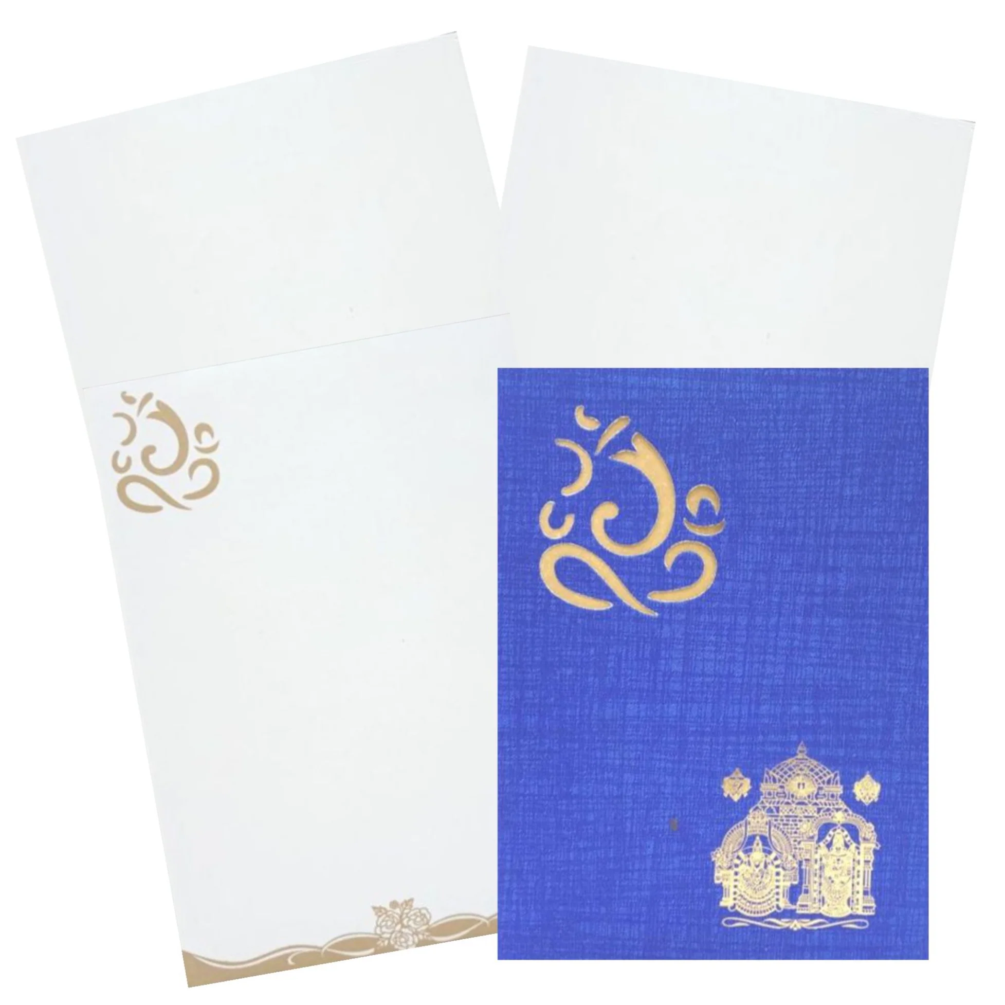 Blue Balaji Padmavathi With Die Cut Ganesha-KNCPC503