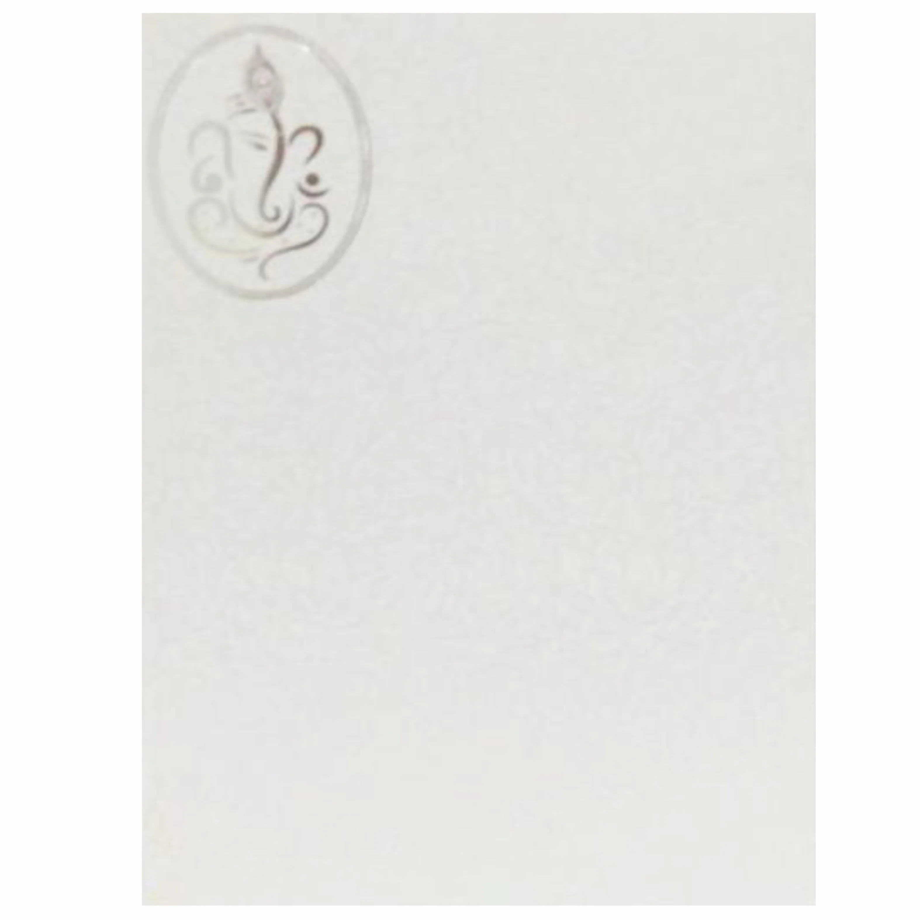Dazzling White Colour With Ganesha Wedding Card- KNK30730 - Image 4