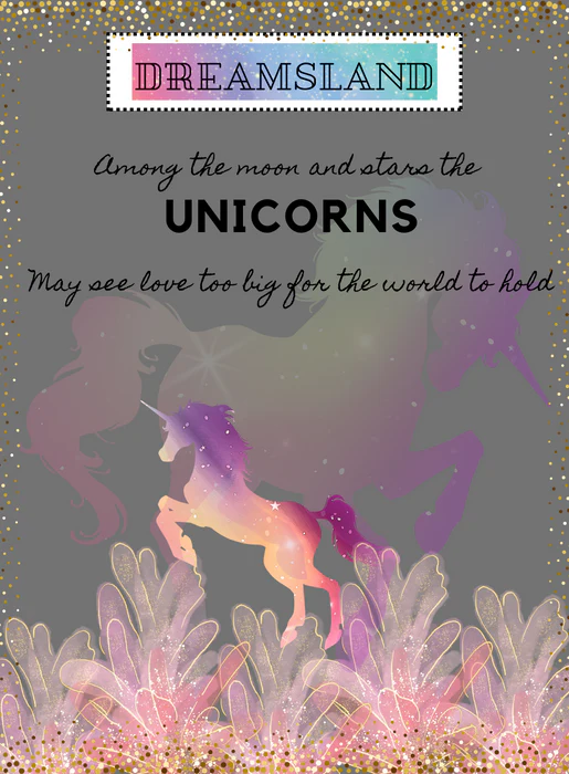 Dream White Unicorns Invitation-AAUNI012 - Image 2