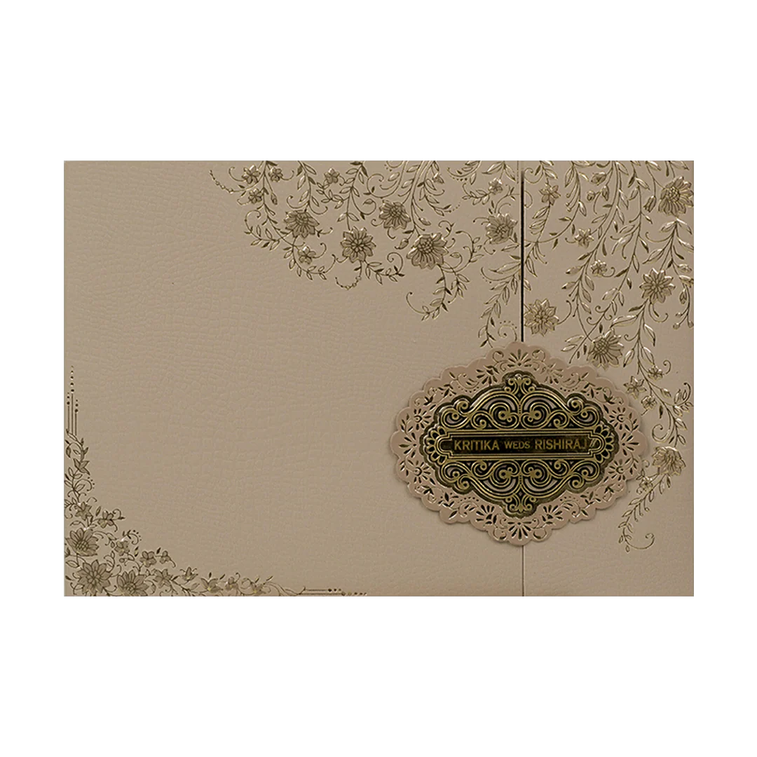Dusty Pink Gold Ornate Wedding Card-KSI64760 - Image 3