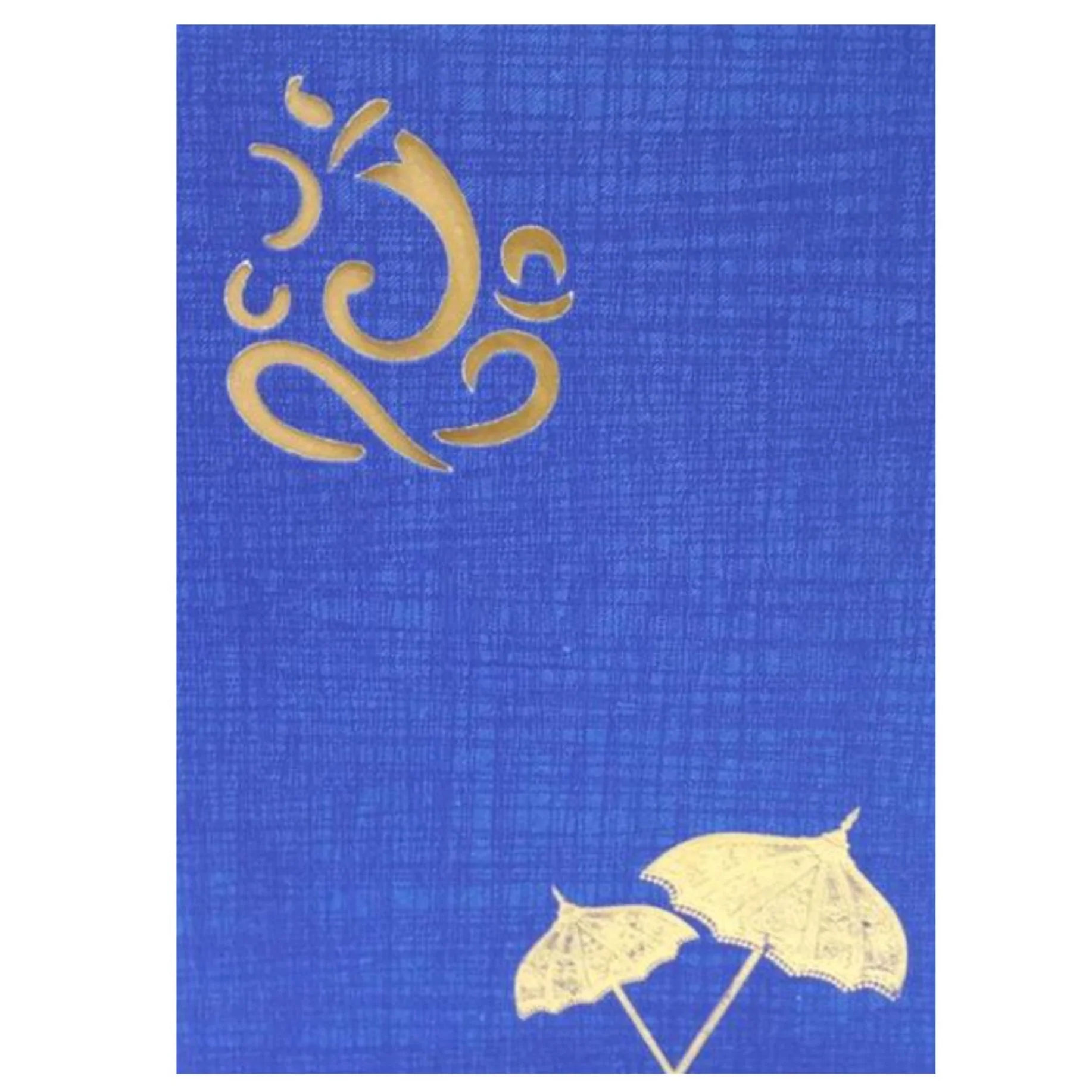 Elegant Blue Shading With Cut Ganesha Wedding Card-KNCPC502 - Image 3