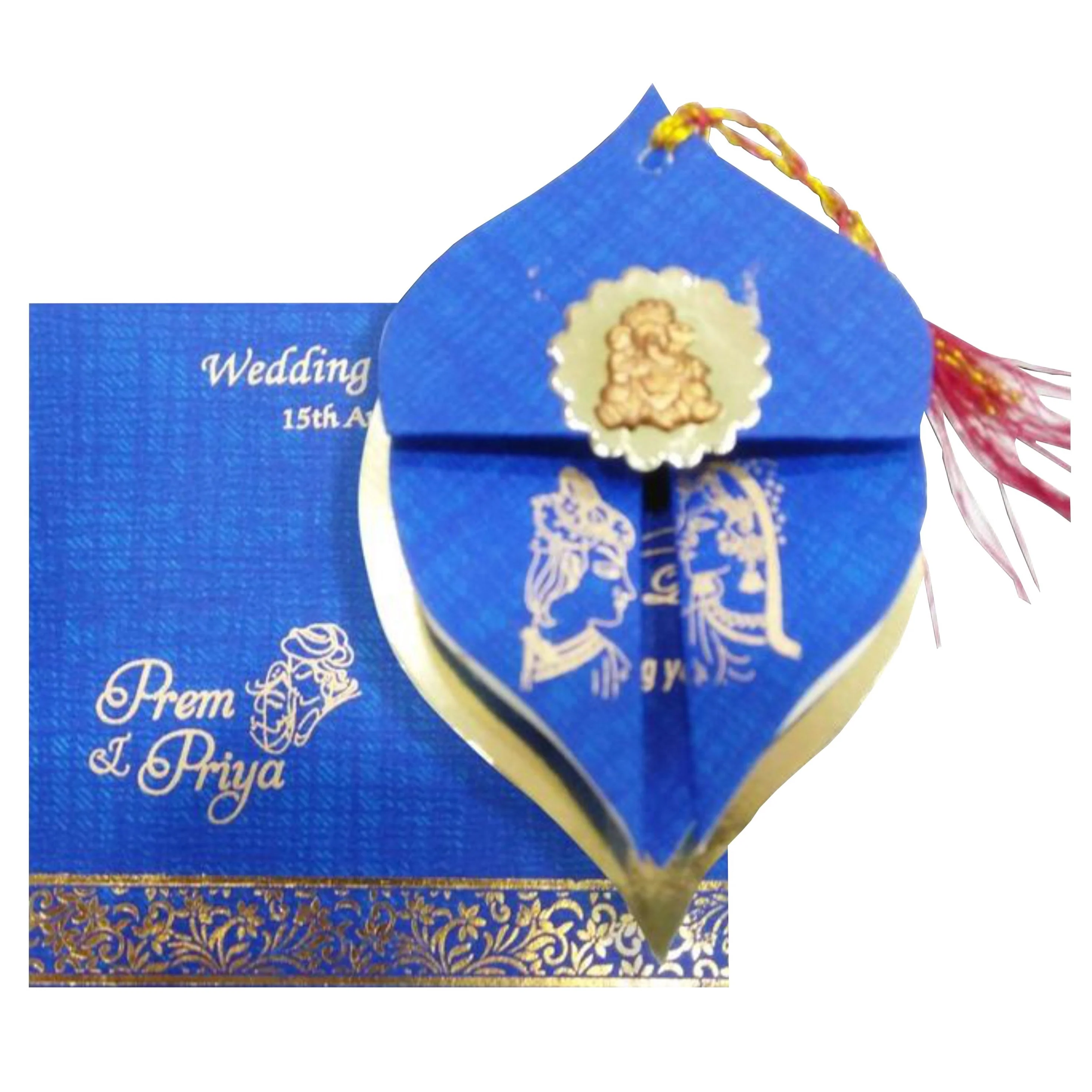 Blue personal coconut design invitation card-KNKSP727