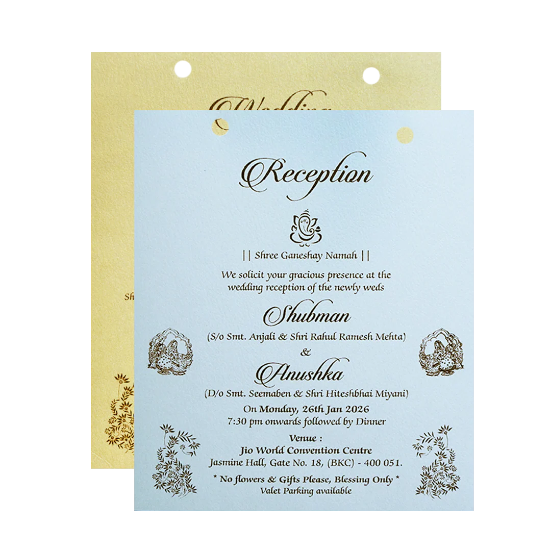 Elegant Gold MDF Laser Cutout Wedding Invitation Card-KRB09160 - Image 5