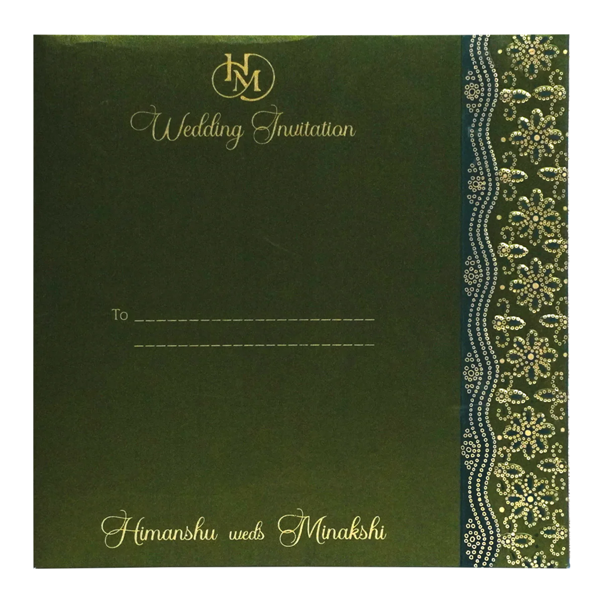Elegant Green Wedding Card-KSI12500 - Image 4