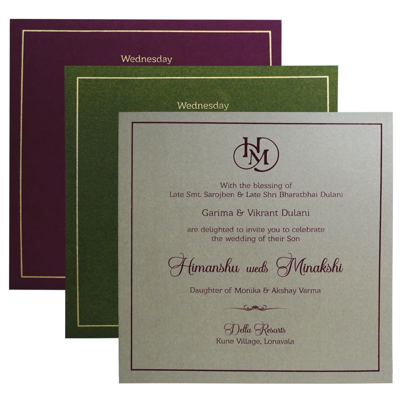 Elegant Red Marriage Card-KSI12510 - Image 5