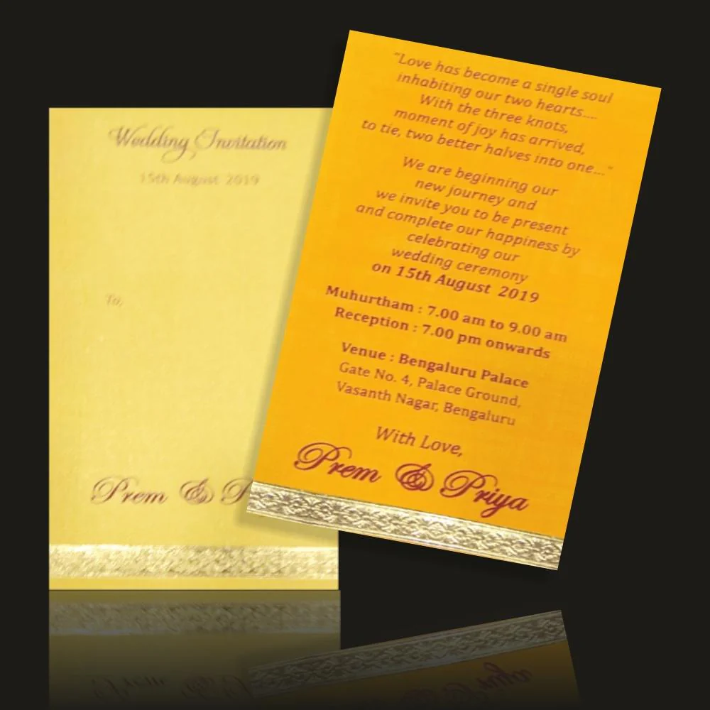 Orange Single Sheet Invitation-KNS9001Y