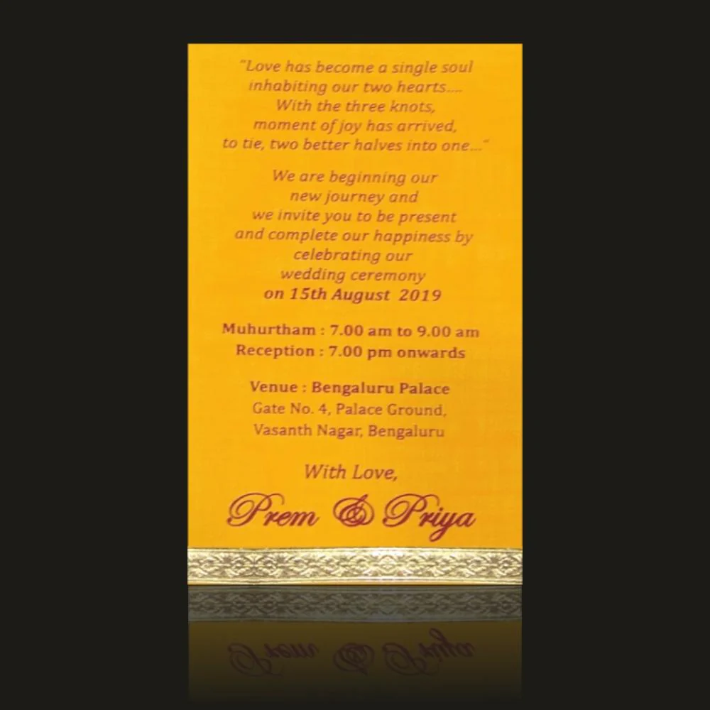 Orange Single Sheet Invitation-KNS9001Y - Image 2