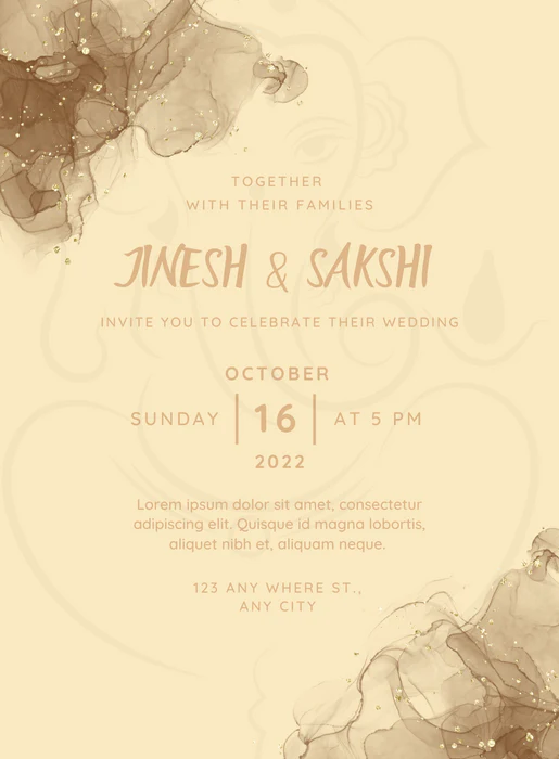 Elegant Ganesha Jain Wedding Invitation-AAJWI010 - Image 2