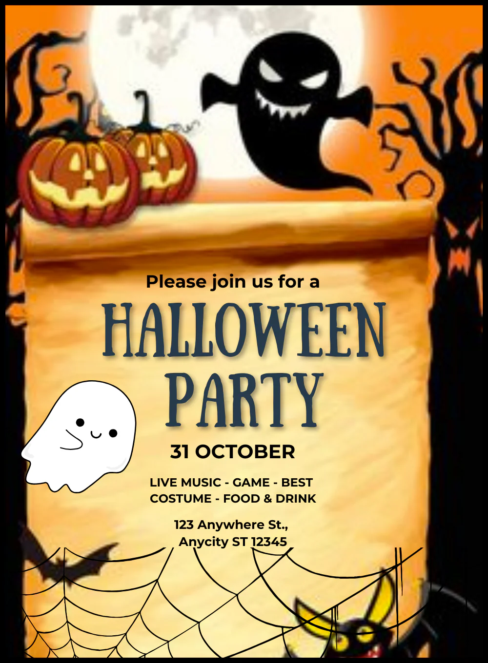 Emerald Eve Holloween Invitation-AAHOO014 - Image 2