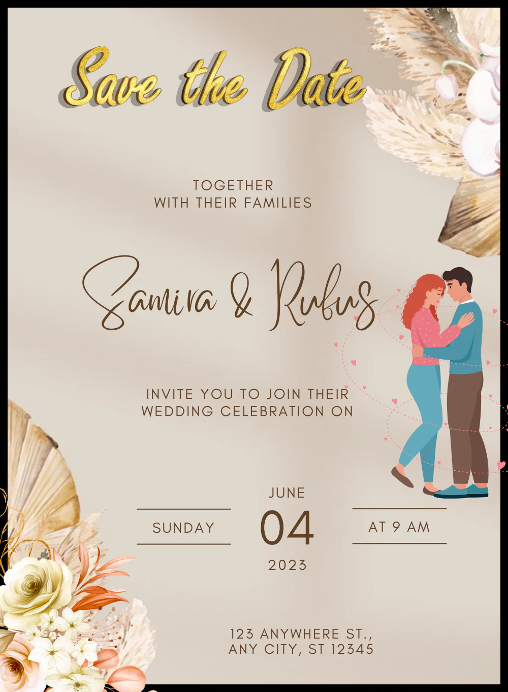 Emerald Hues of Joy Save The Date Invitation-AASTD018