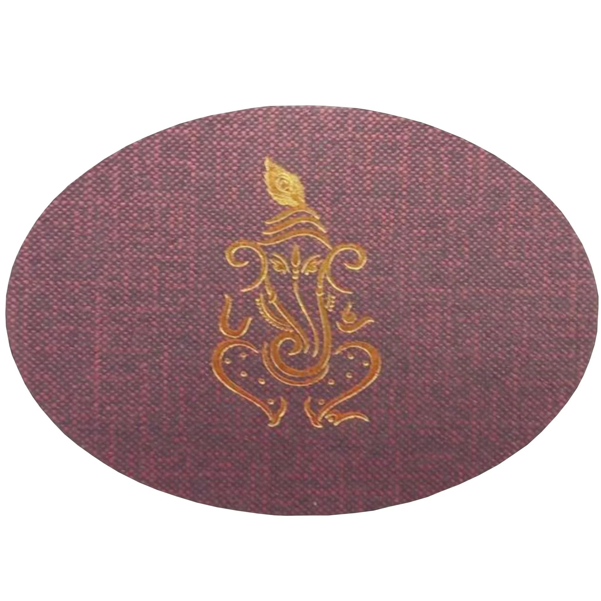 Enchanting Brown Shading With Ganesha Personal Wedding Card - KNHM812B - Image 2