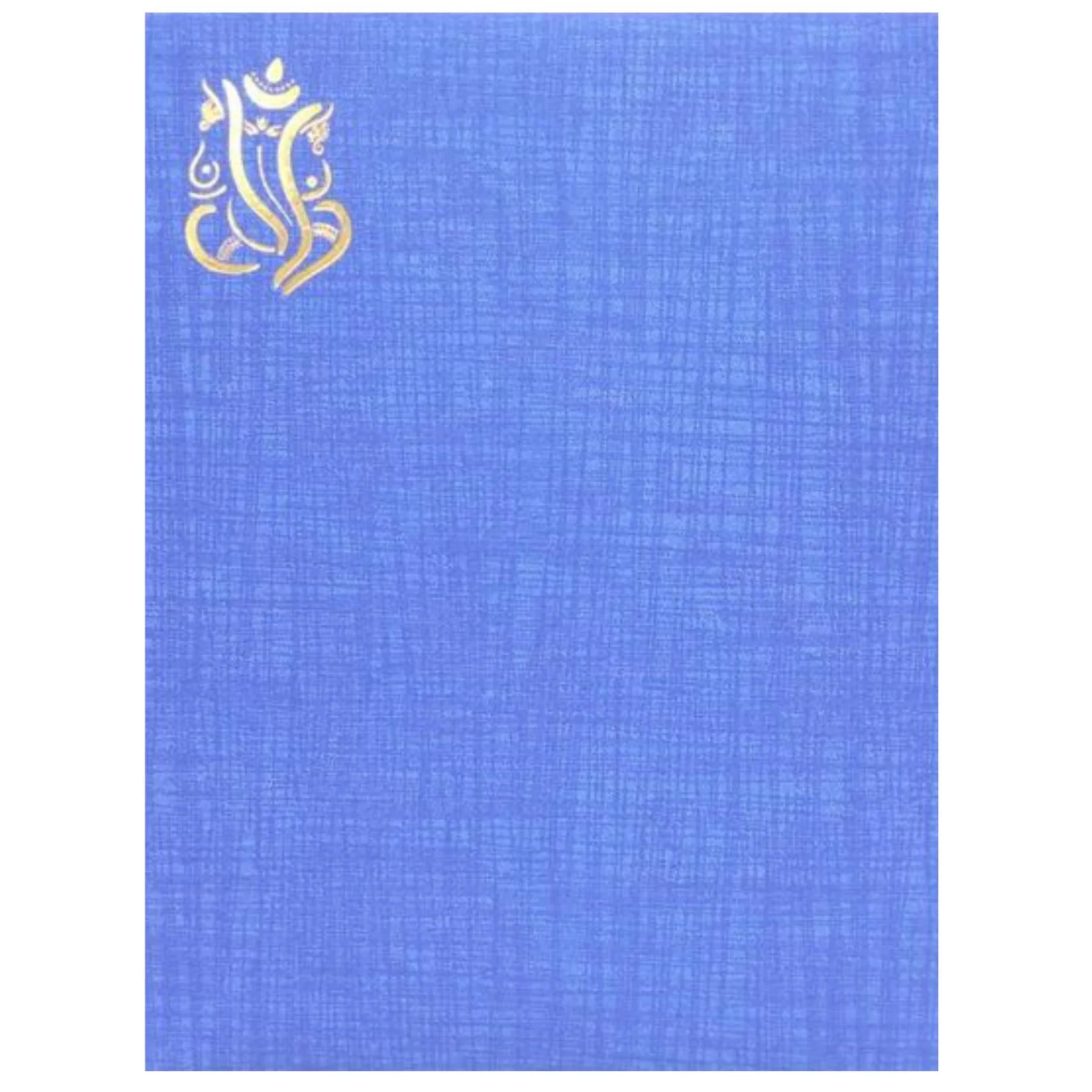 Fabulous Blue Shading With Ganesha Theme Wedding Card-KNK50082 - Image 4