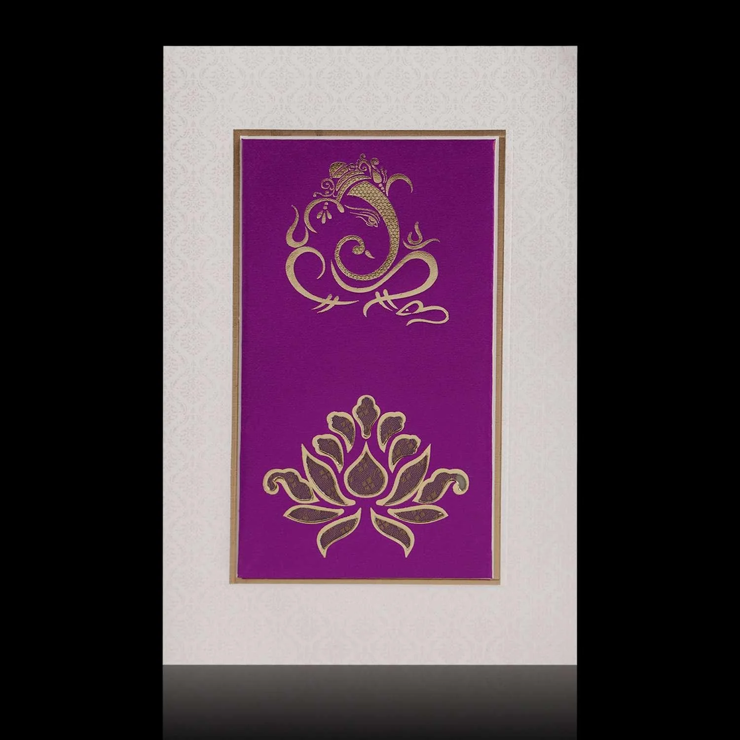 Fabulous Violet Shading With Bloom Subject Wedding Card - KNK4124 - Image 3