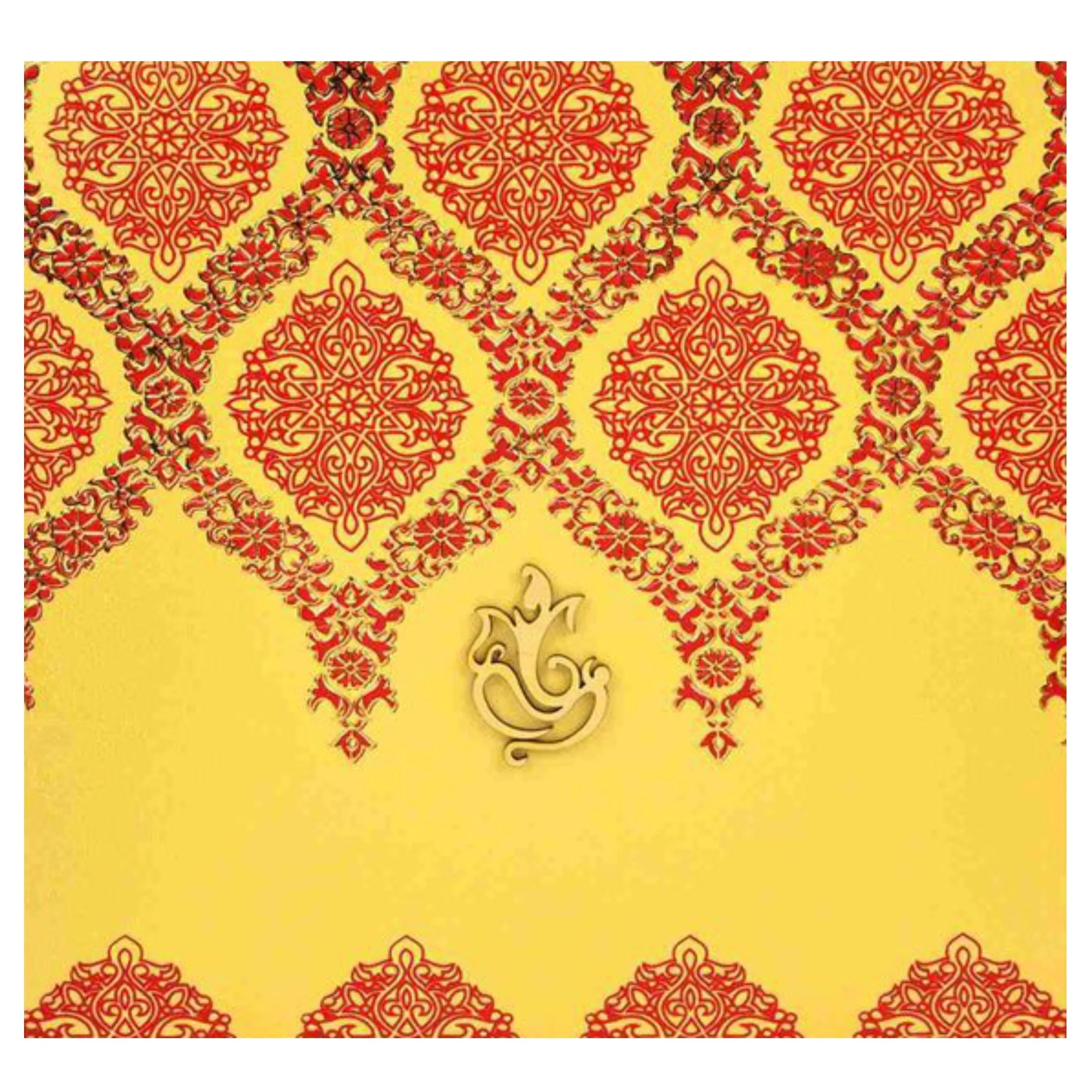 Gold Ganesha Invitation Card-KNK30371 - Image 3