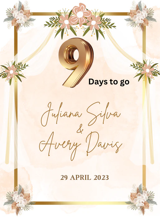 Floral Arch Countdown Invitation-AACDI006 - Image 2