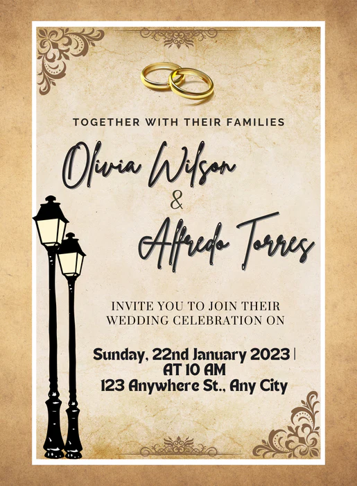 Gilded in Love Premium Wedding Invitations-AAPWI015 - Image 2