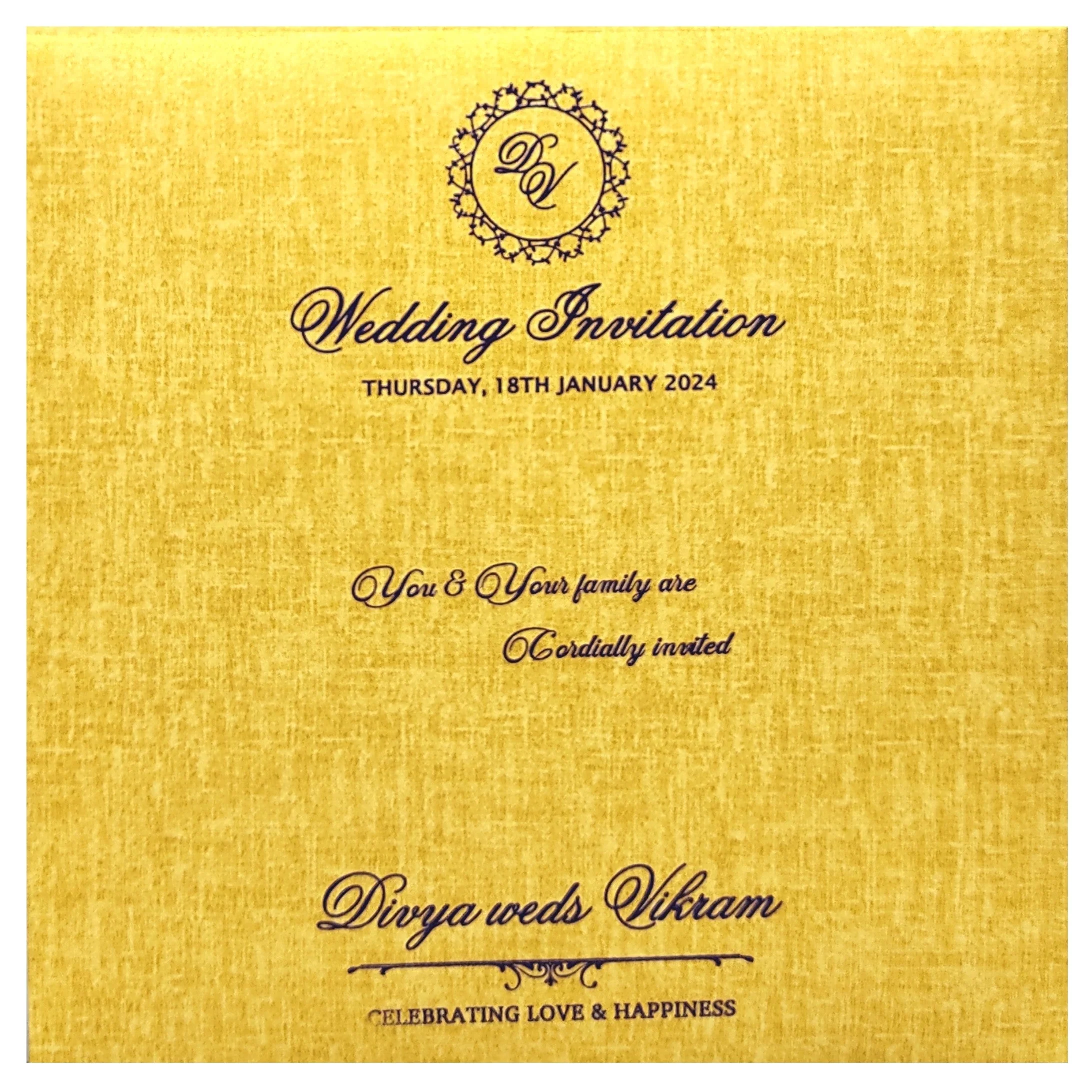 Gold Balaji Padmavathi Invitation Card-KNPO5519N - Image 4