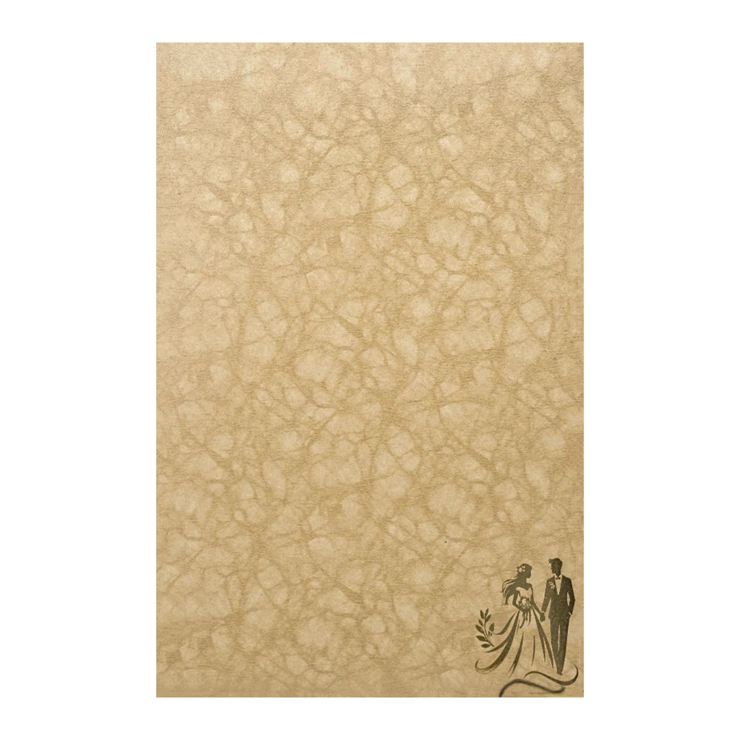 Gold Door Style Floral Bride Groom Wedding Card-KNK3603BR - Image 4