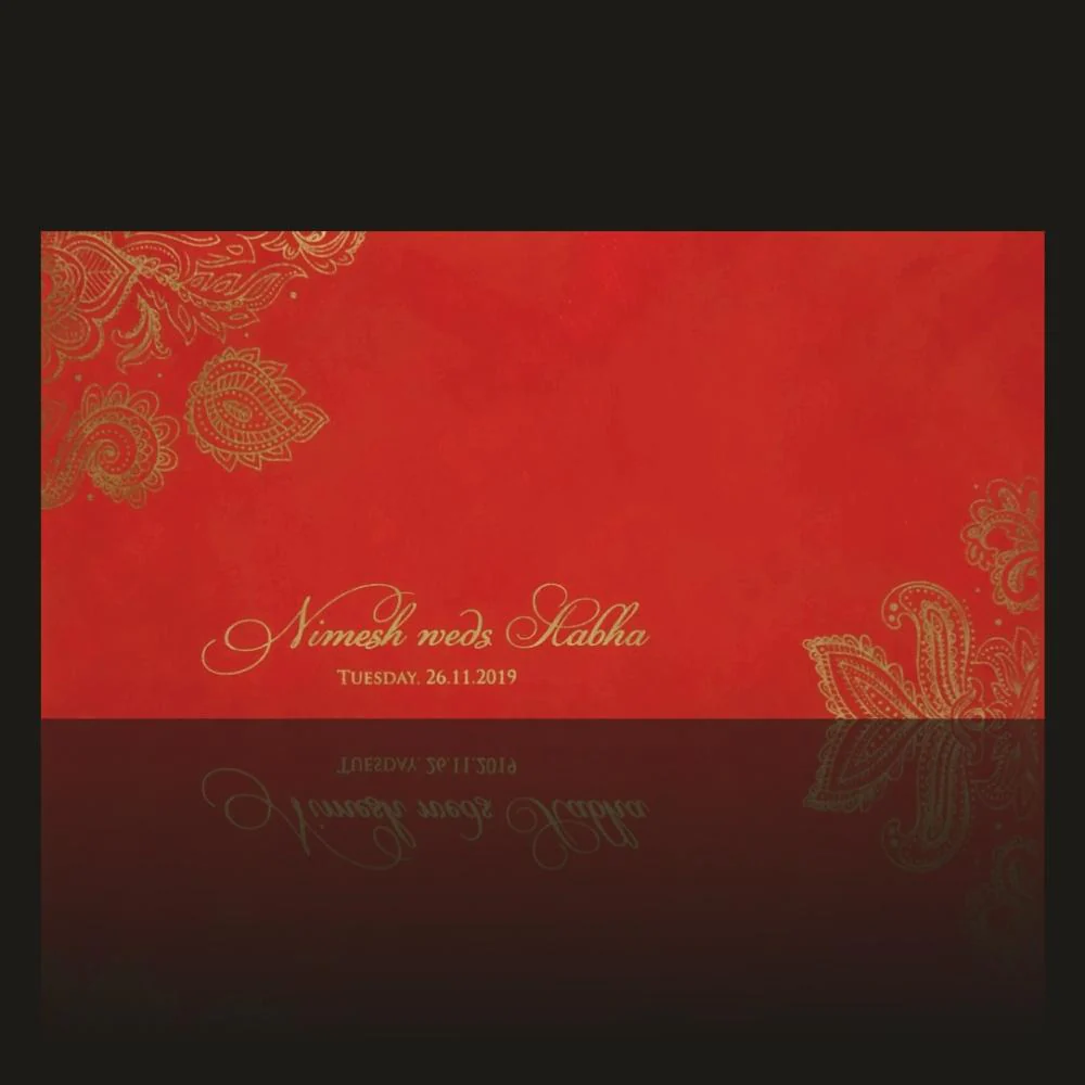 Gold Embossed Royal Wedding Mandap Invitation Card-KPR06510 - Image 4