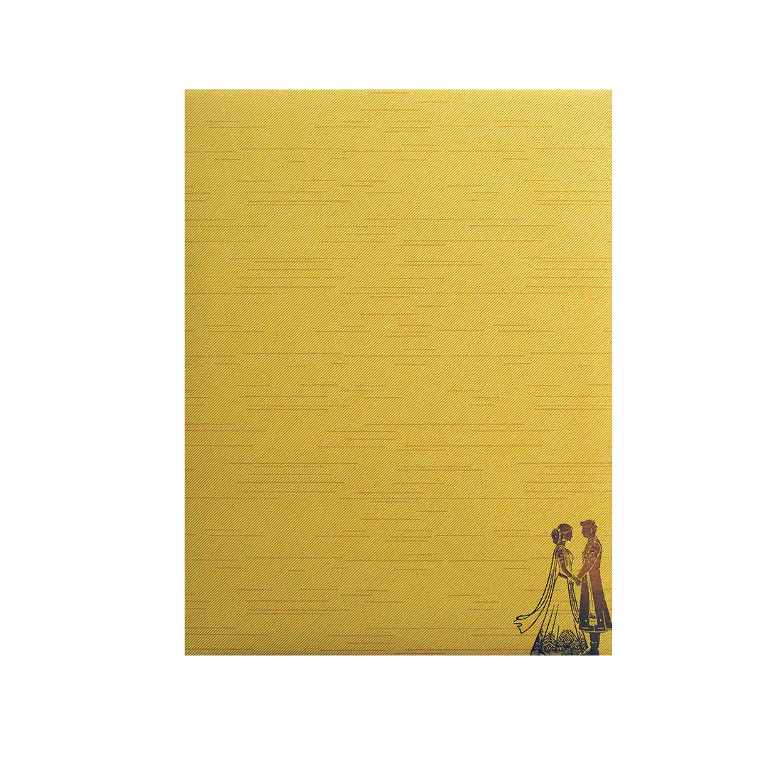 Gold Metallic Wedding Nameplate Invitation Card-KNRM7081G - Image 3