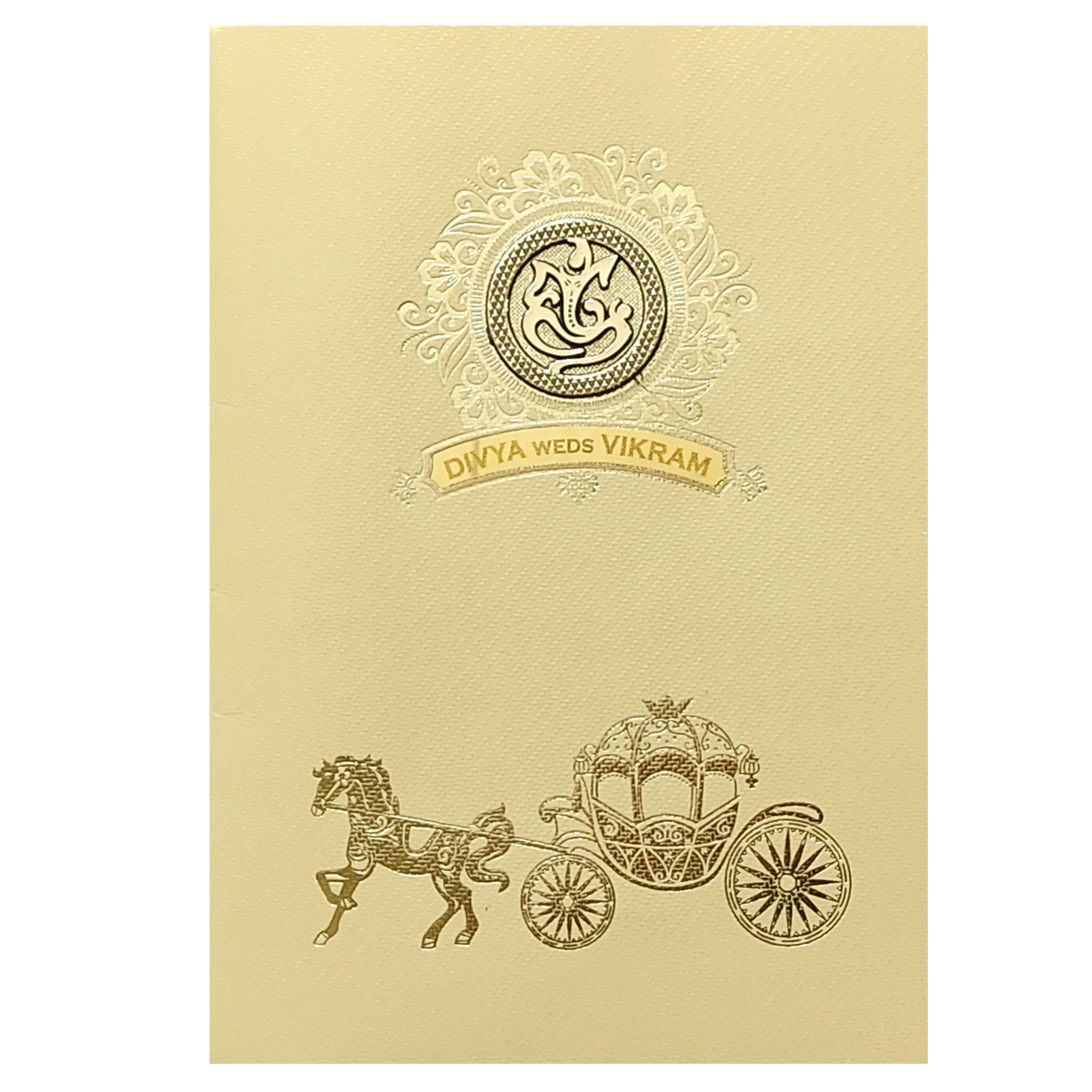 Gold Texture Sheet Invitation Card-KNKTG036 - Image 3