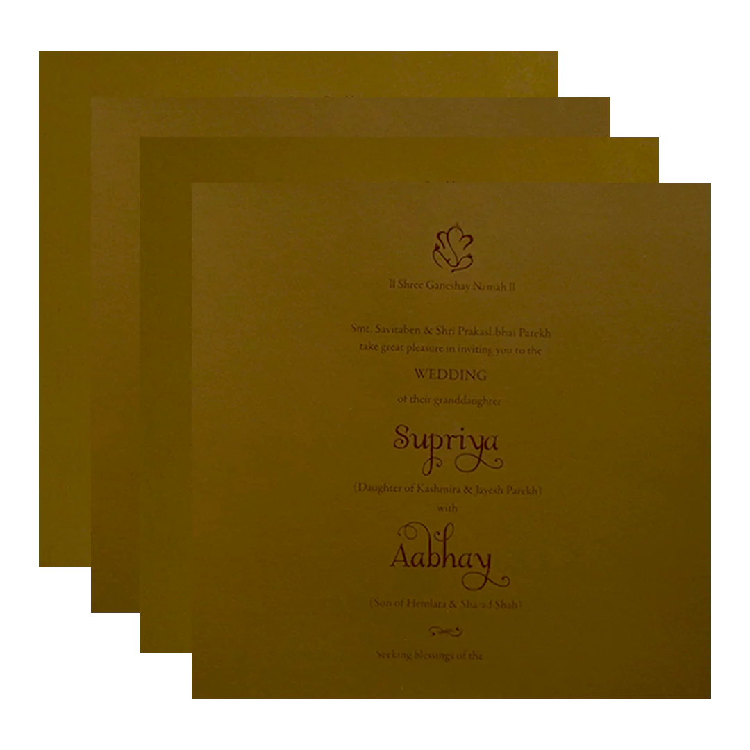 Golden Pattern Marriage Card-KPR09090 - Image 5