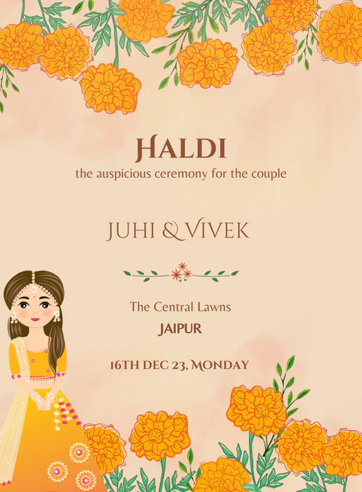 Golden Flower Haldi Ceremony-AAHCI019 - Image 2