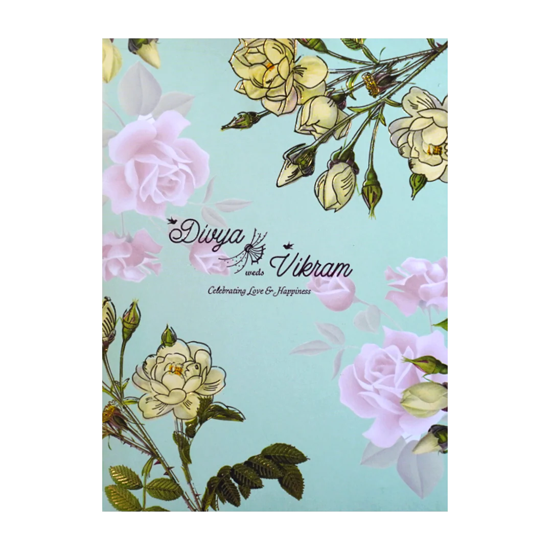 Green Classic Pastel Multicolour Floral Offset Print Design-KNCA206G - Image 3