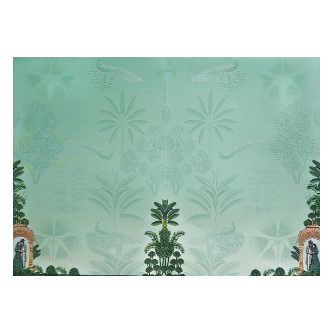Green Bride and Groom Wedding Card-KNEP1611 - Image 5