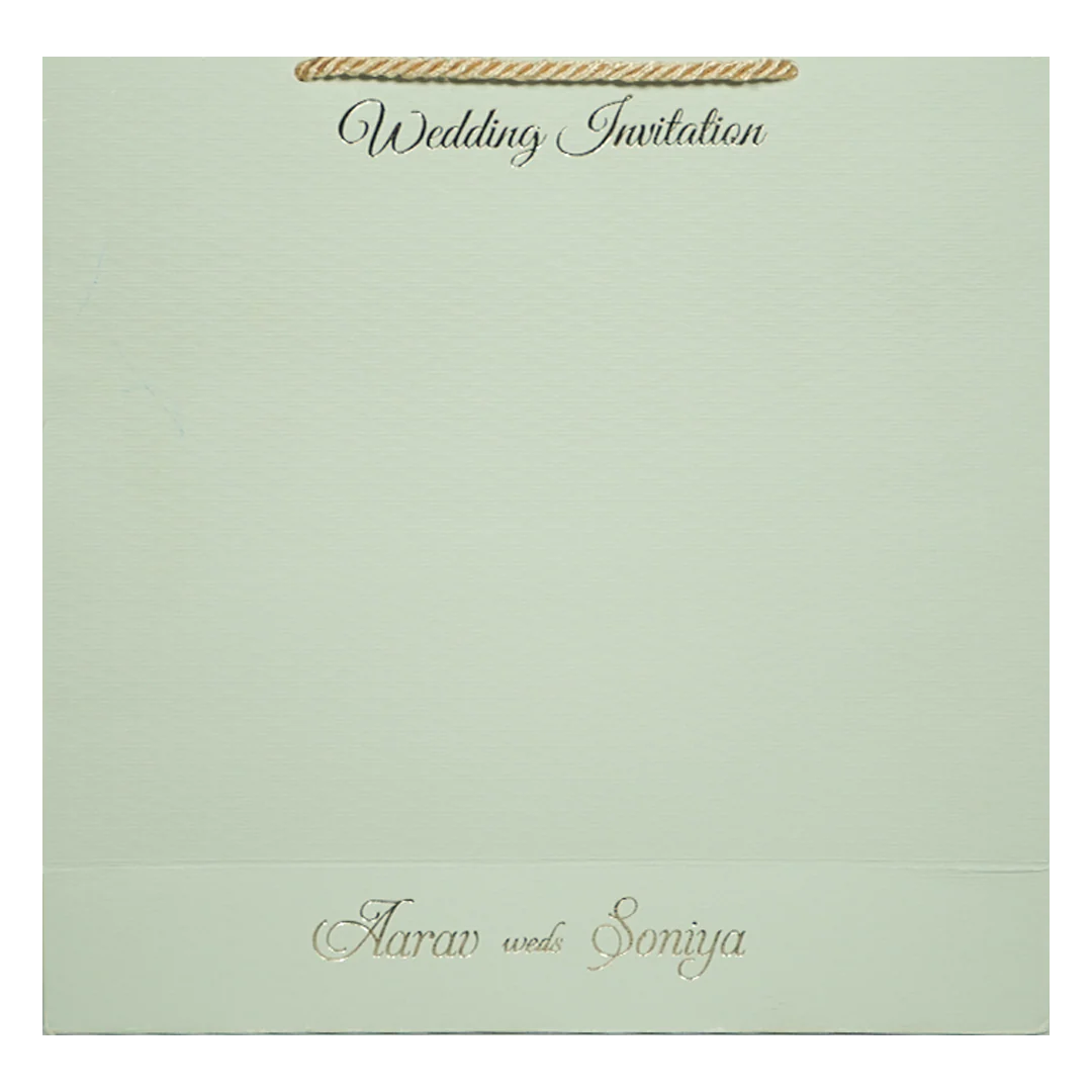 Green Emblem Wedding Invitation Box-KMMEX8390 - Image 4