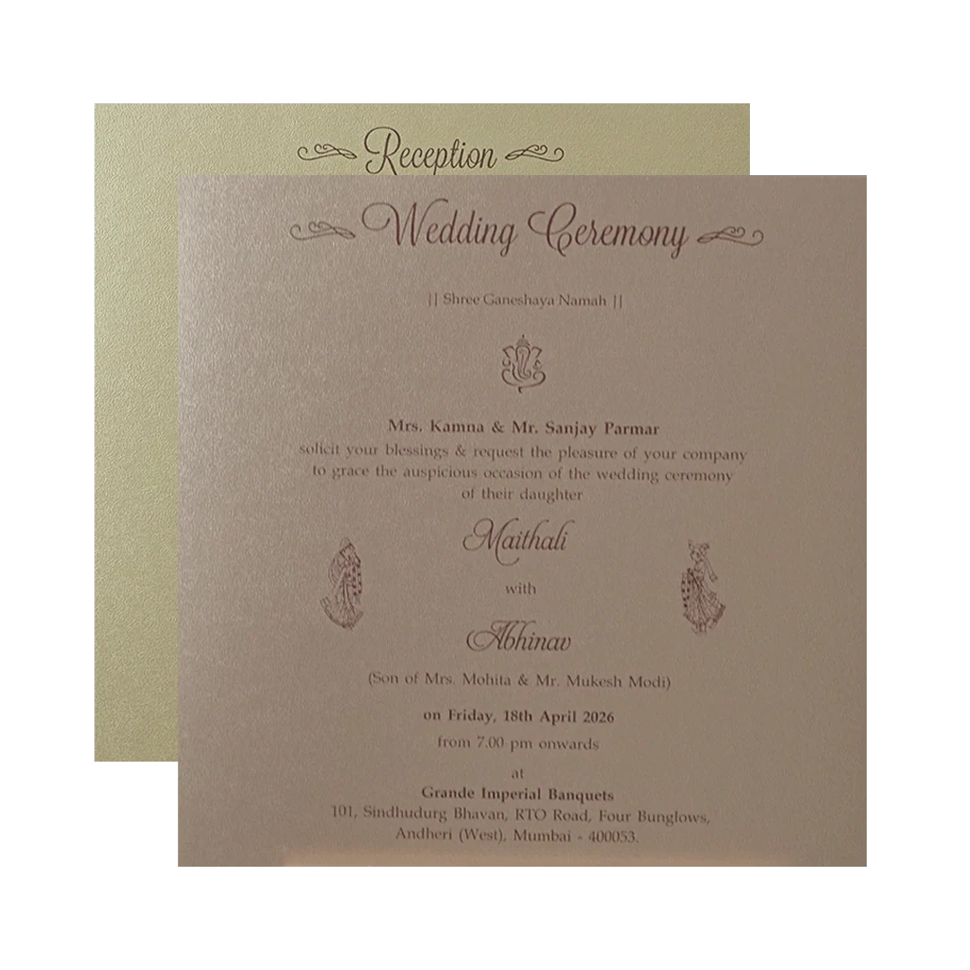 Green Floral Gatefold Padded Wedding Card-KMMWD1163 - Image 5