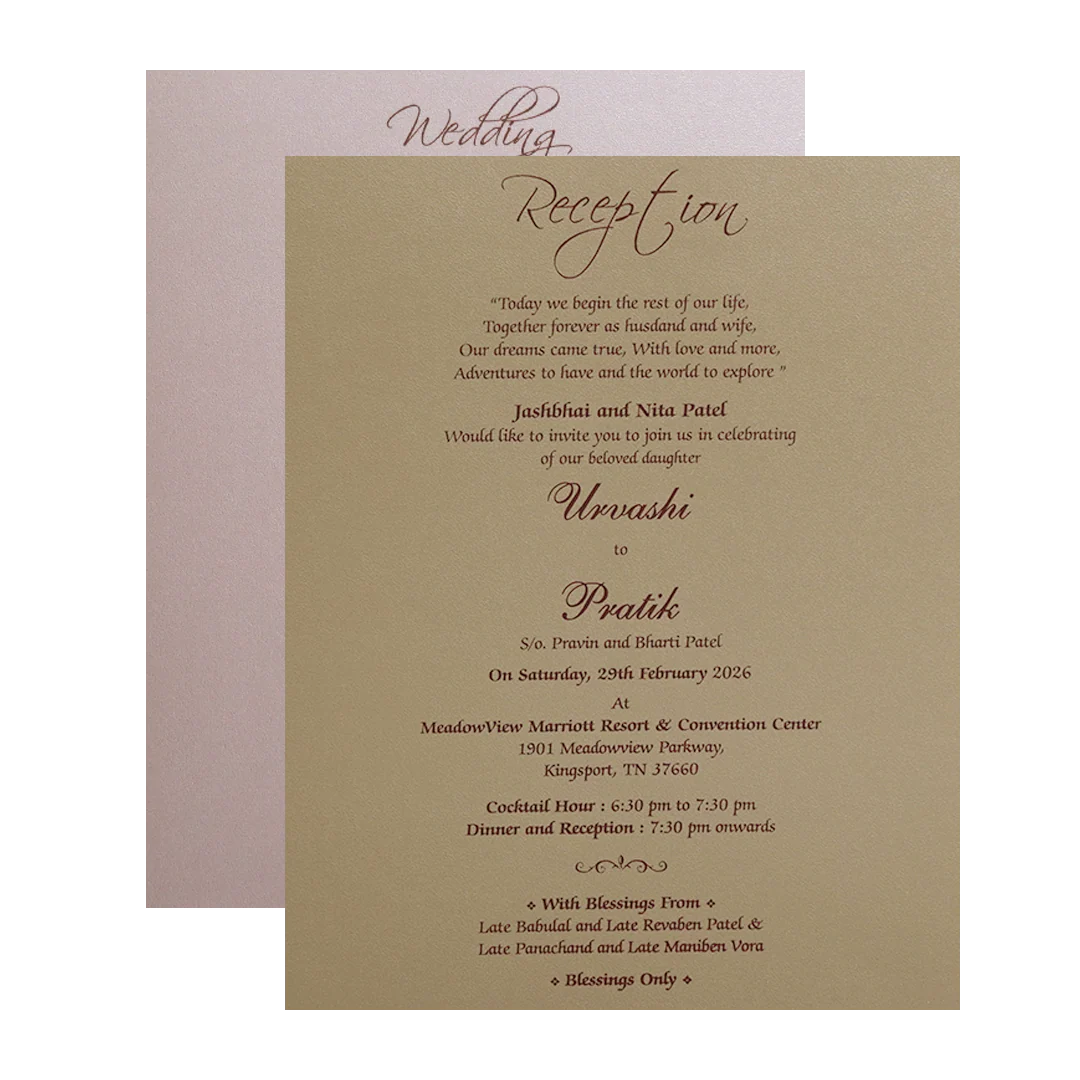 Green Floral Frame Padded Wedding Card - KMMWD1116 - Image 5