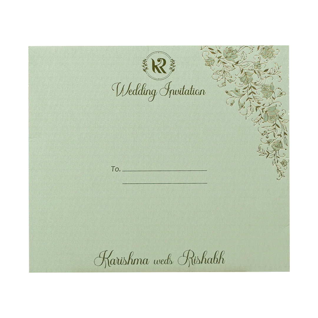 Green Leaf Wedding Card-KSI64910 - Image 4