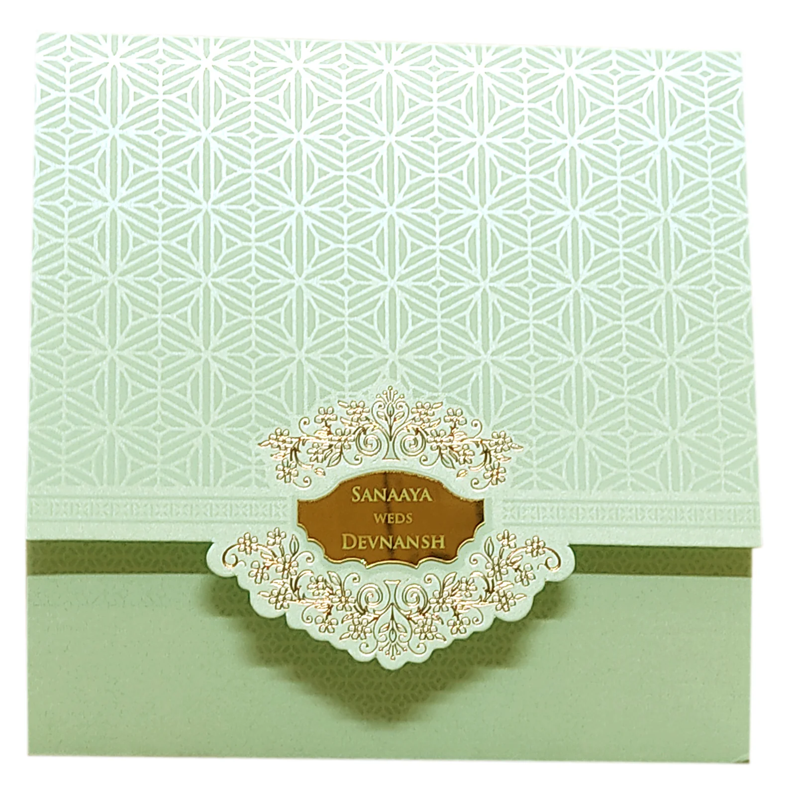 Green Pastel Nameplate Invitation Card-KRC29092 - Image 3