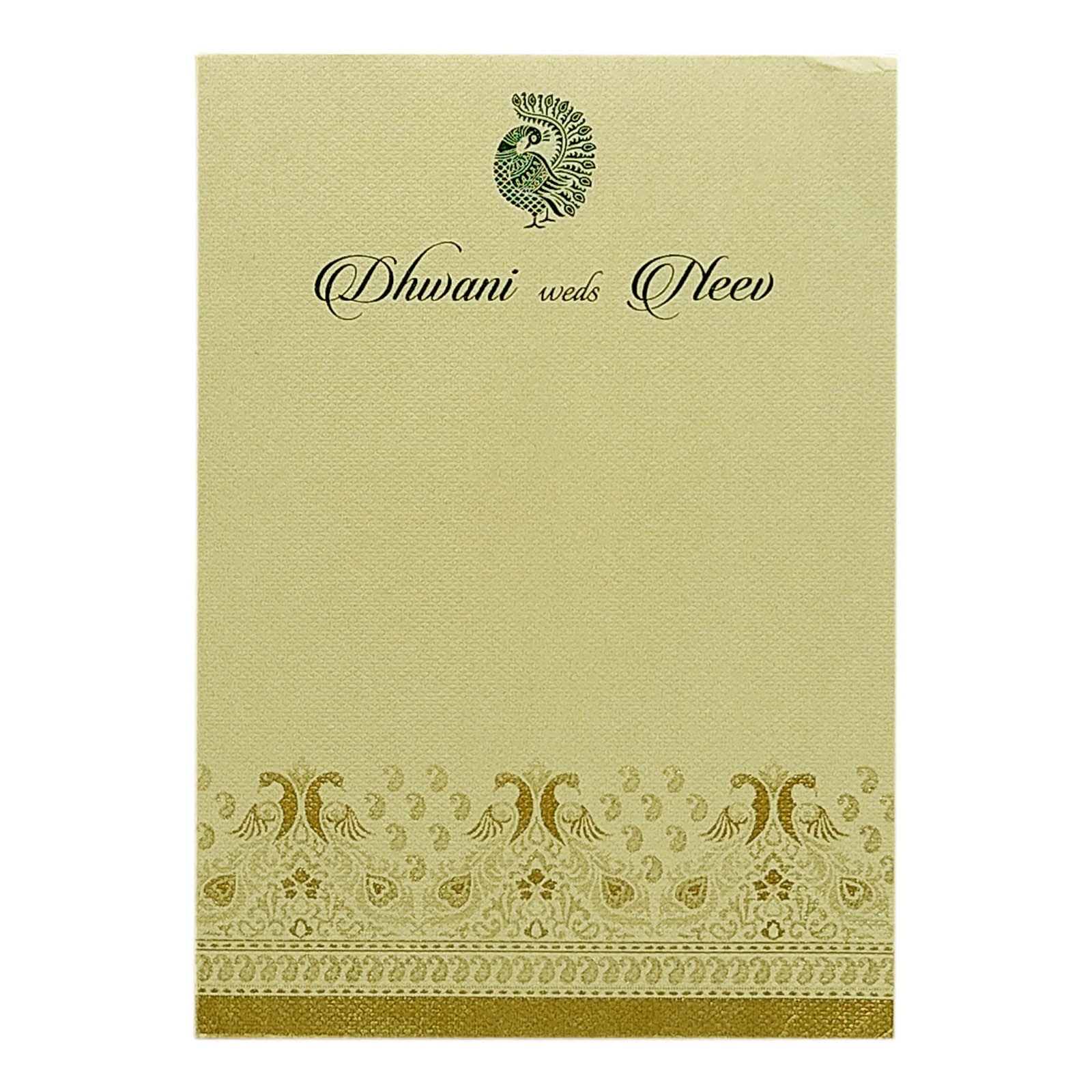 Green Pattern Design Single Sheet Invitation Card-KRCS6121 - Image 3