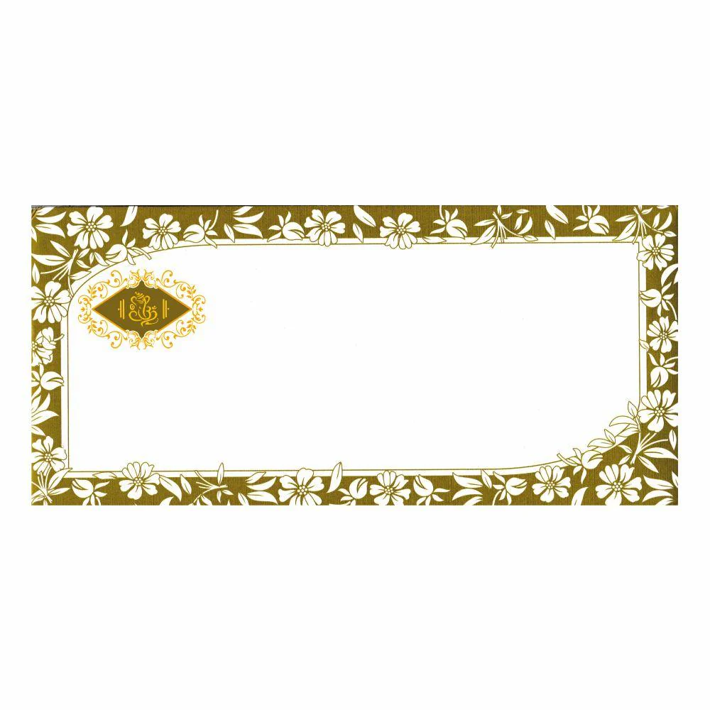 Green Shading With Flower Border Wedding Card - KNK4355 - Image 4