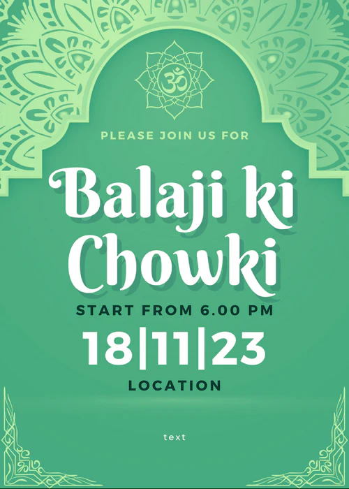 Green Arch Balaji Chowki Invitation-AABCI004 - Image 2