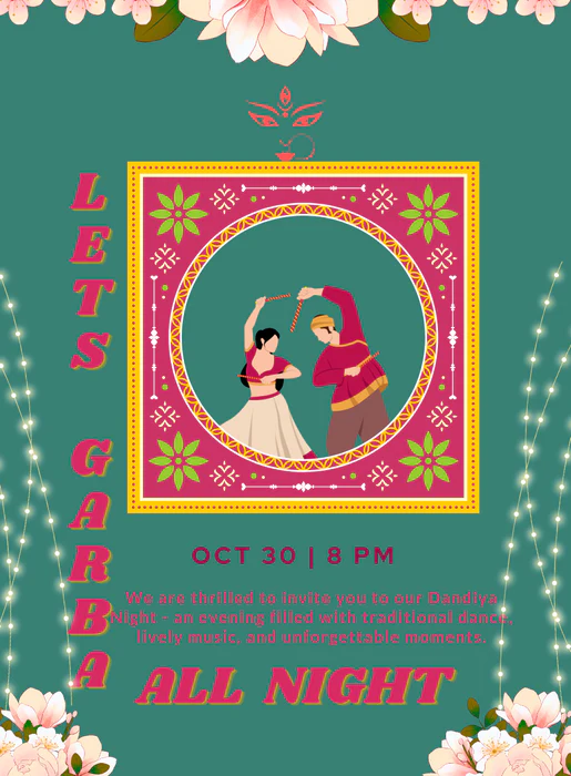 Green Enchantment Garba Invitations-AAGAI011 - Image 2