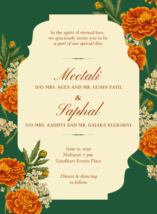 Green Marigold Muslim Wedding-AAMWI017 - Image 2