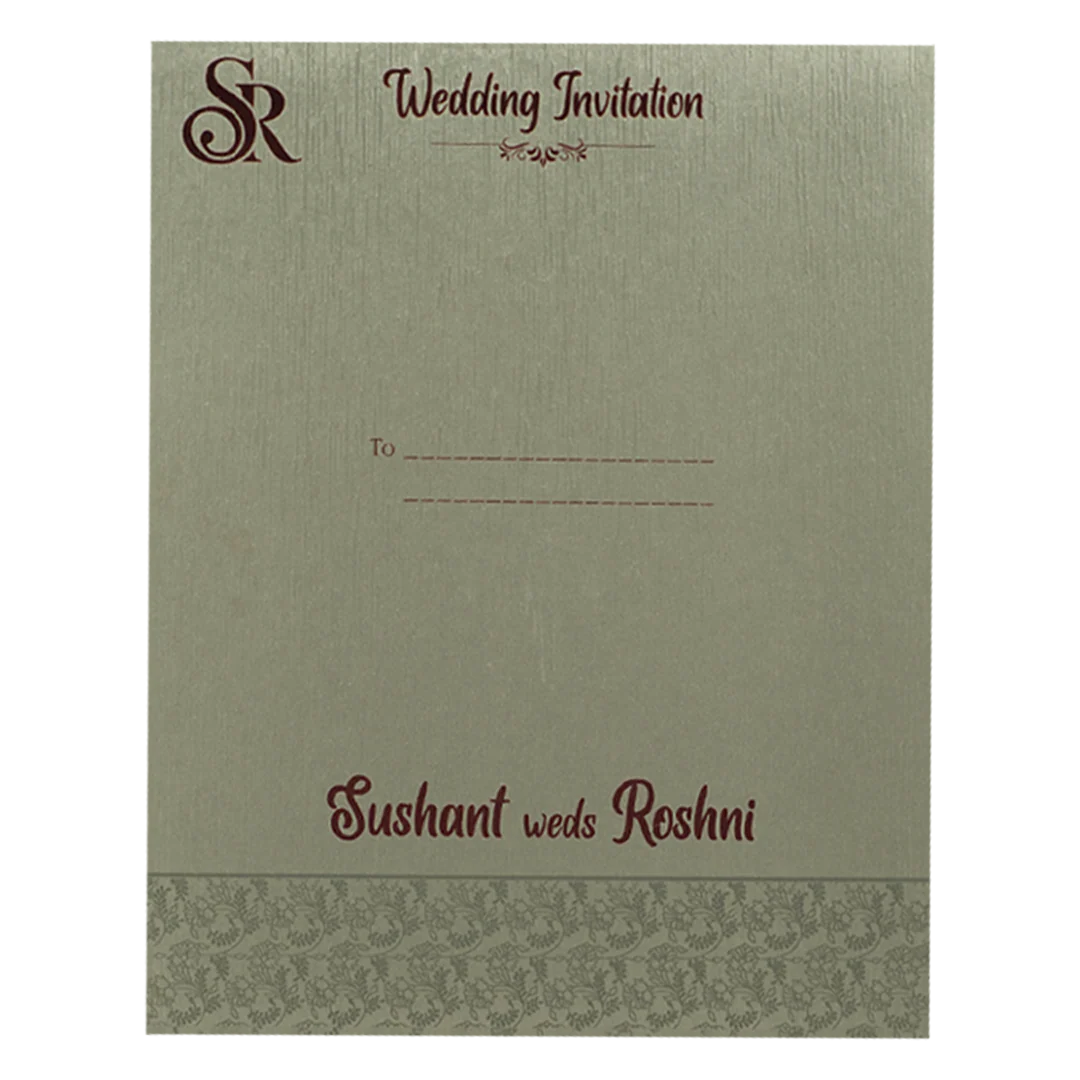 Grey Arch Wedding Card-KSI65050 - Image 4