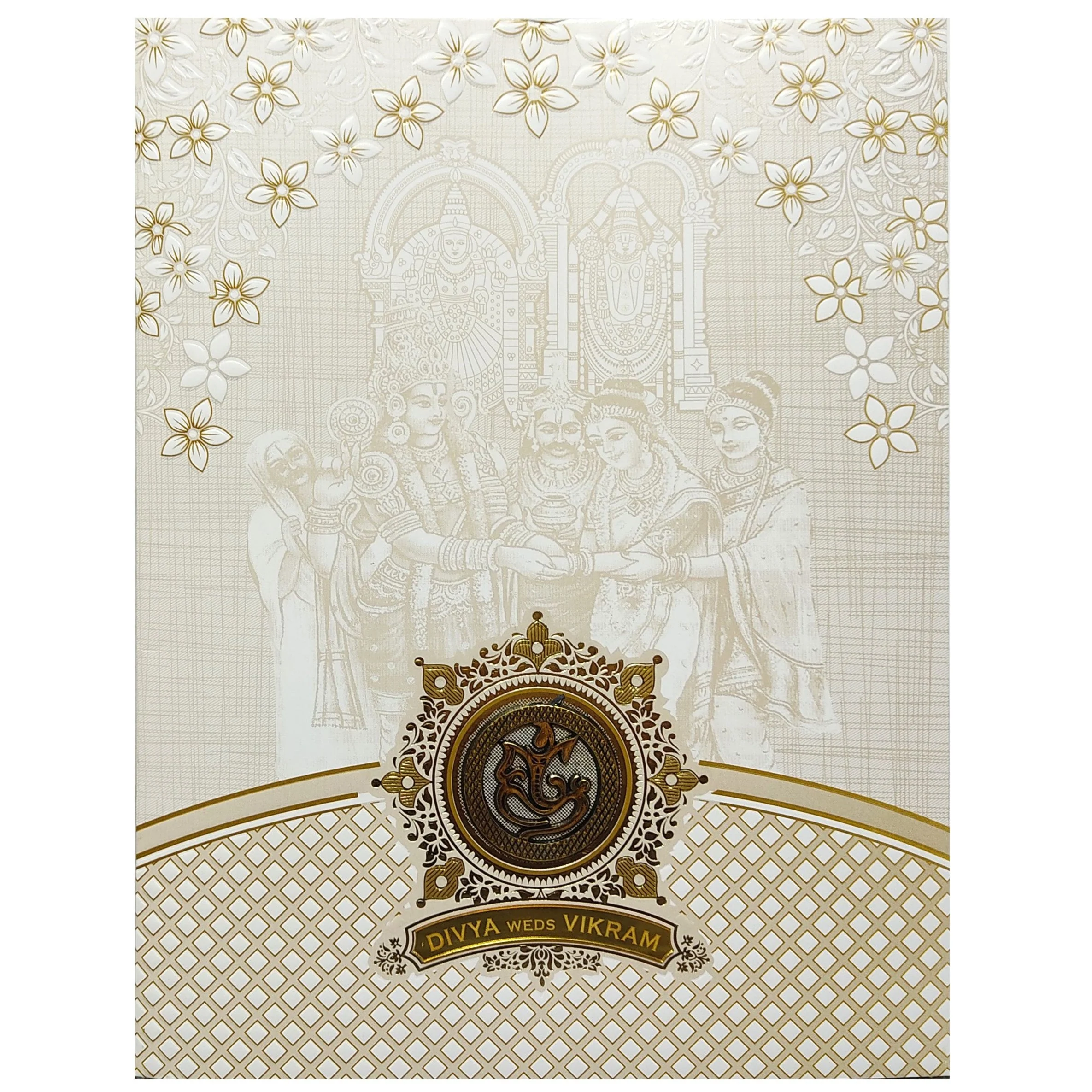 White Balaji Padmavathi  Invitation Card-KNJS2063 - Image 3