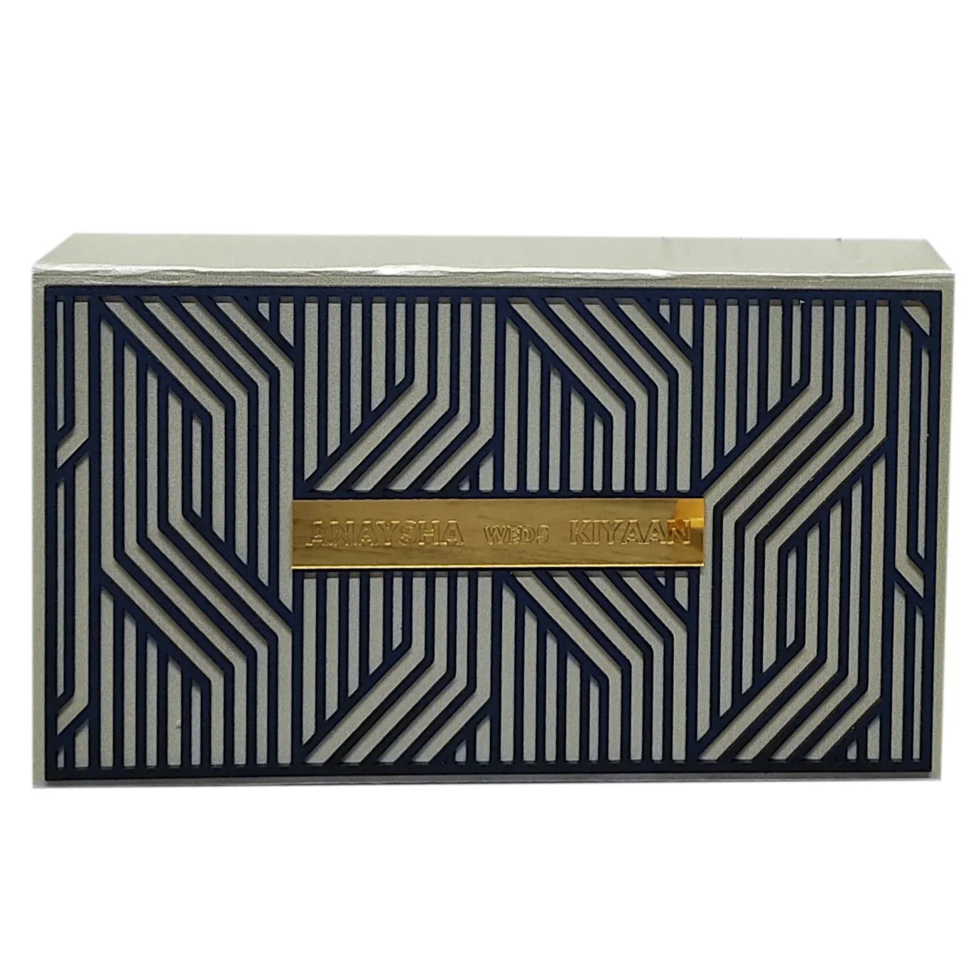 Grey Blue Design Sweet Box Invitation Card-KRC29120 - Image 2