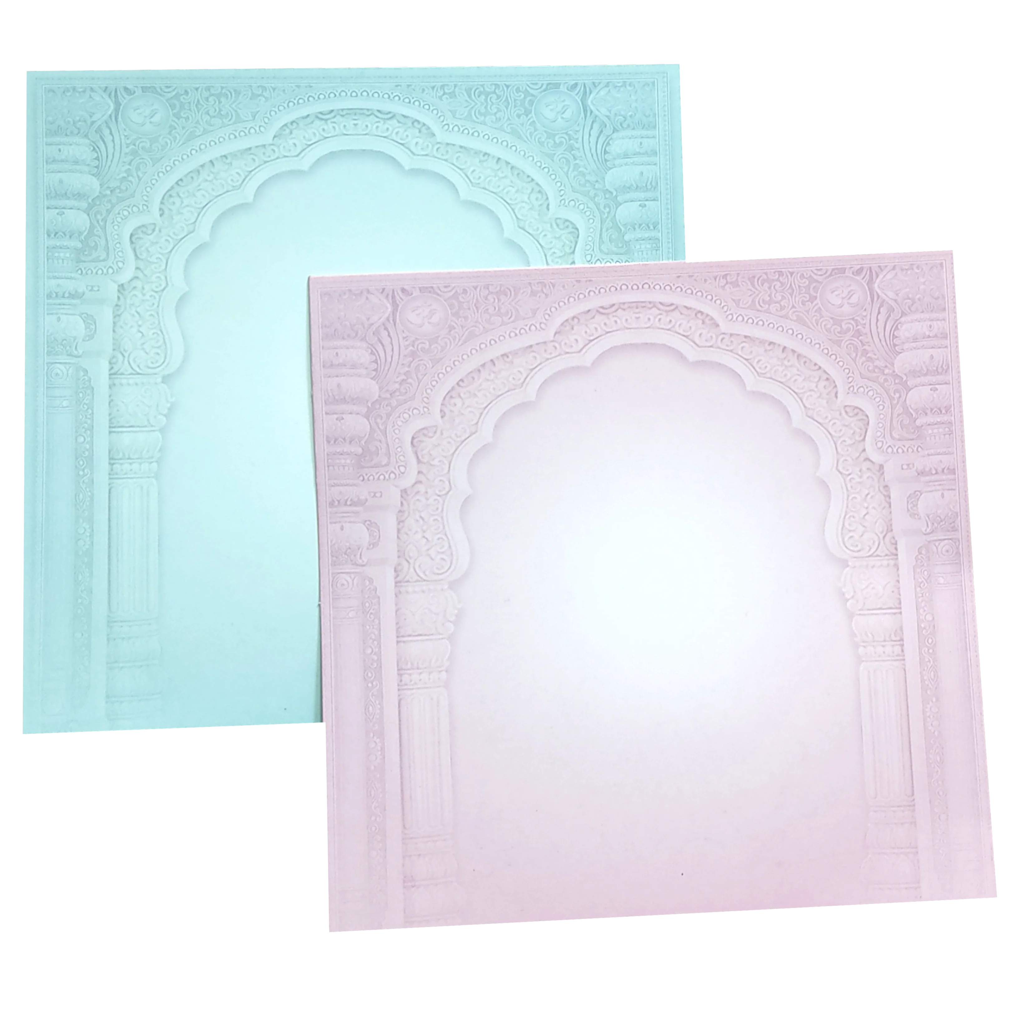 Grey Bride and Groom Door Type Invitation Card-KNKD8103 - Image 5