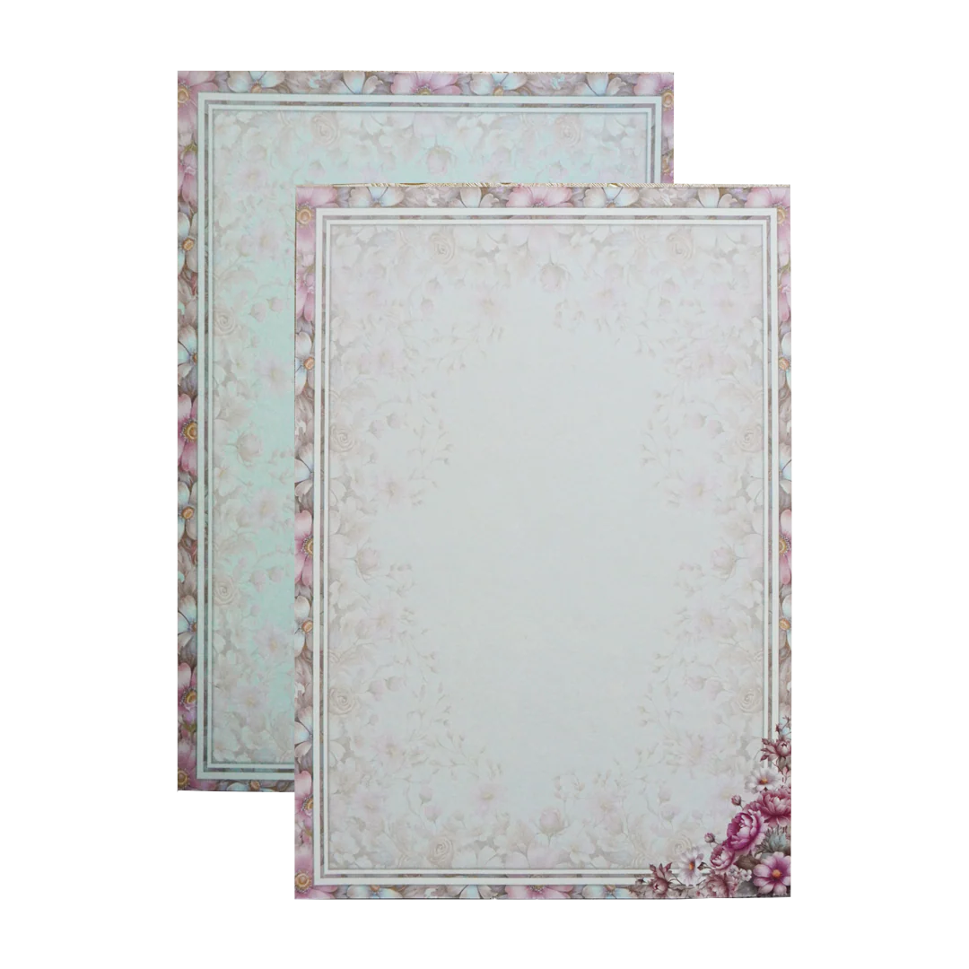 Grey Floral Door-Style Opening Wedding Card-KNBL1701 - Image 5