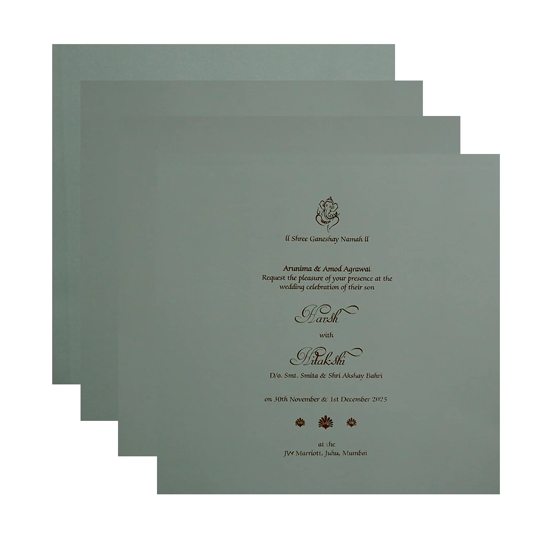 Grey Floral Marriage Card-KPR09150 - Image 5